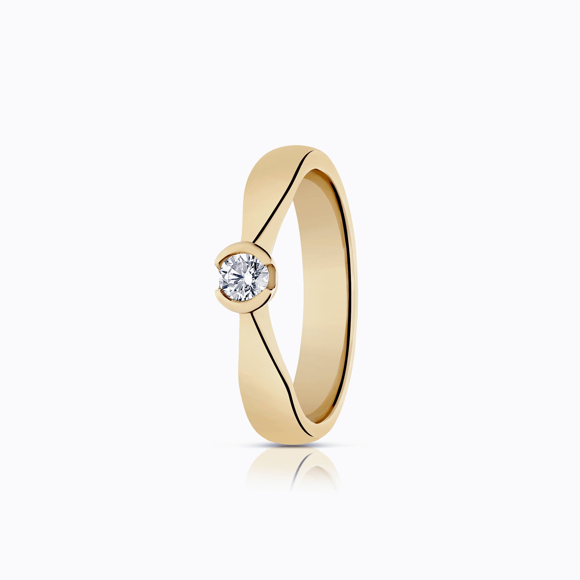 Solitärring 0,15ct 18K guld