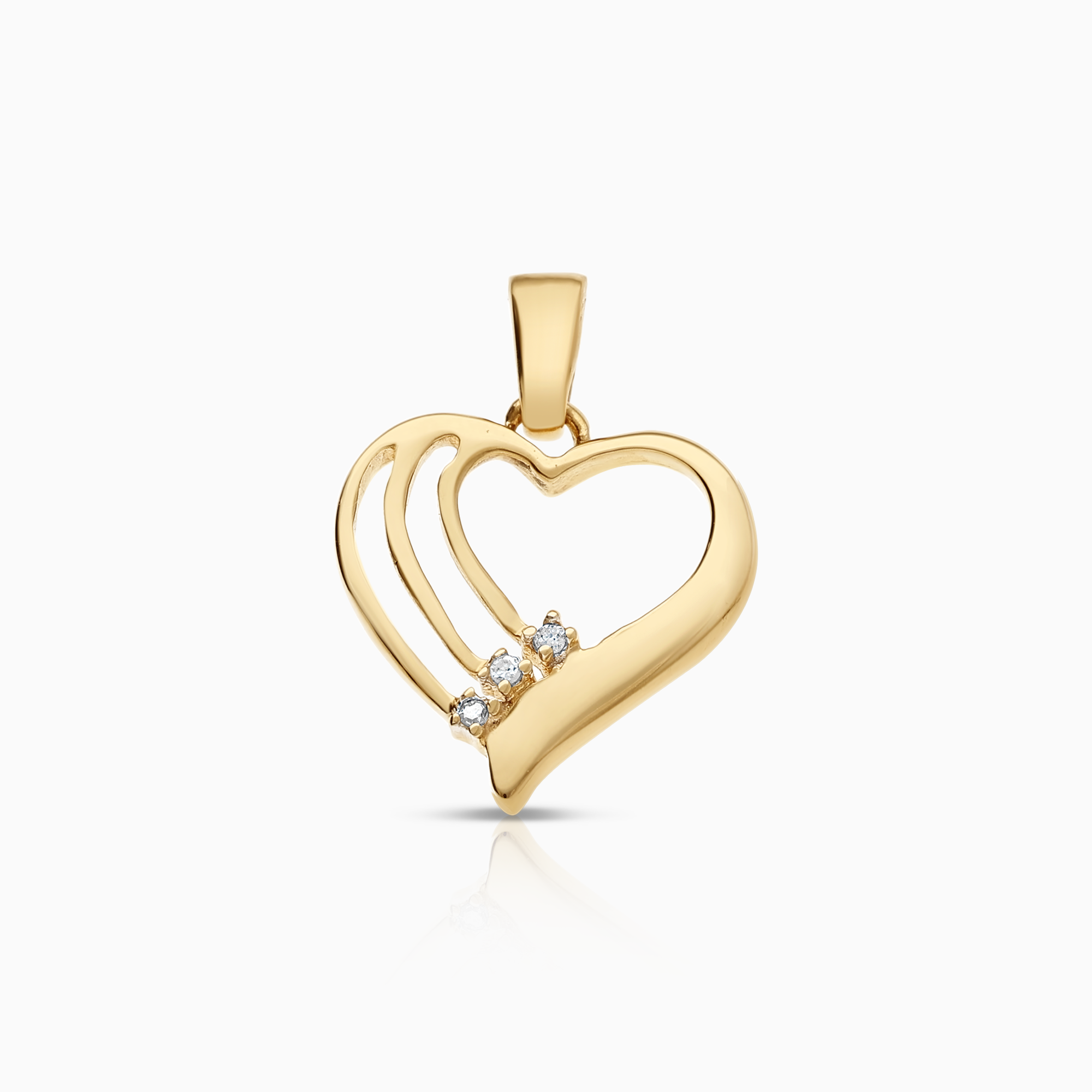 Hängsmycke hjärta 0,01ct 1,29g 18K guld