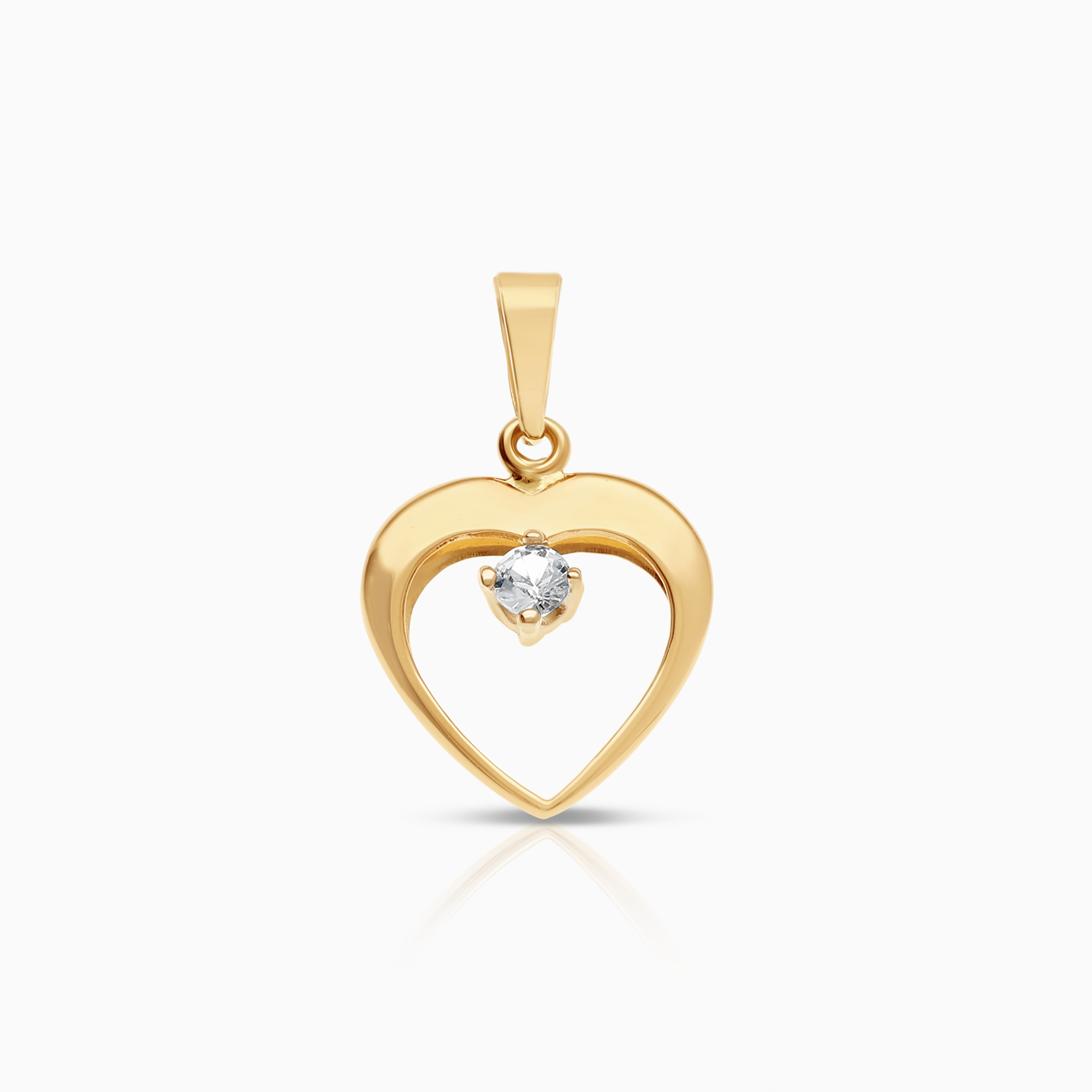 Hängsmycke hjärta 0,79g 18K guld med cubic zirconia