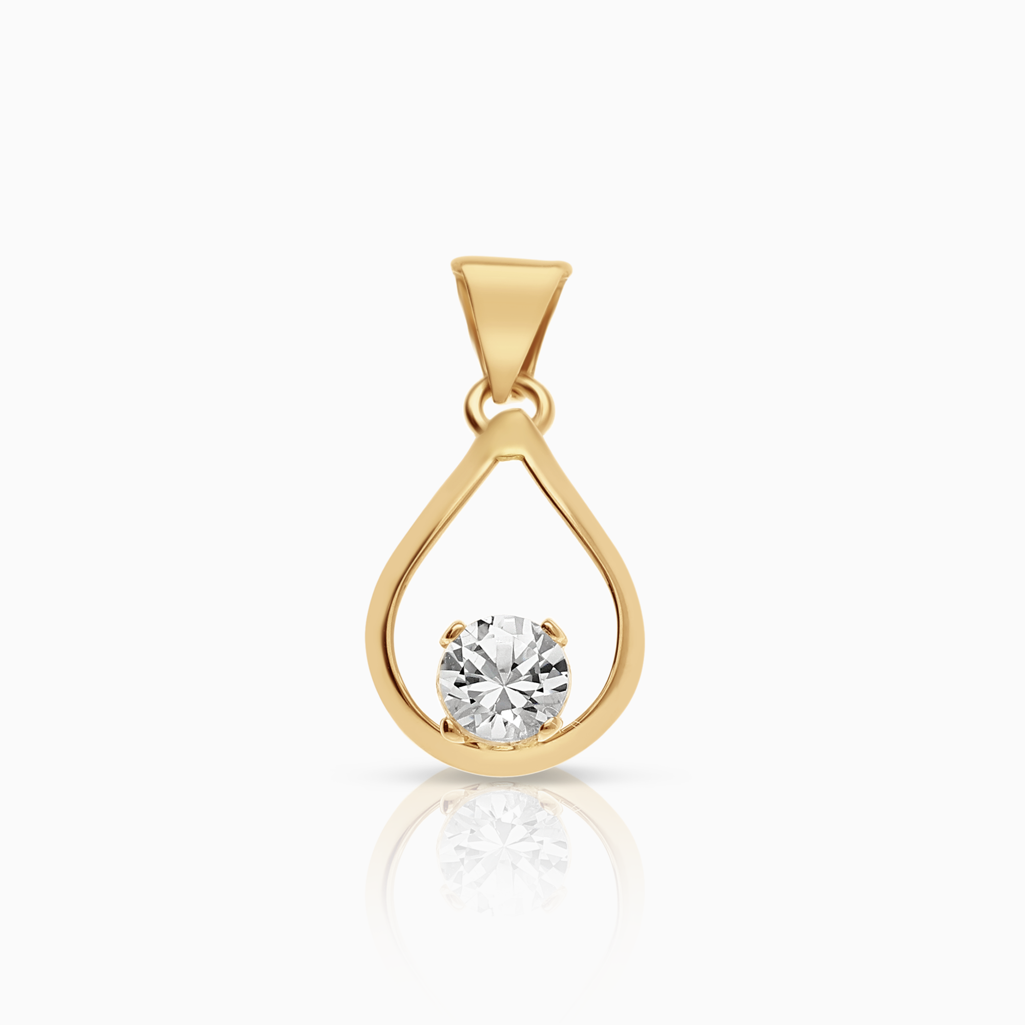 Hängsmycke 0,49g 18K guld med cubic zirconia.