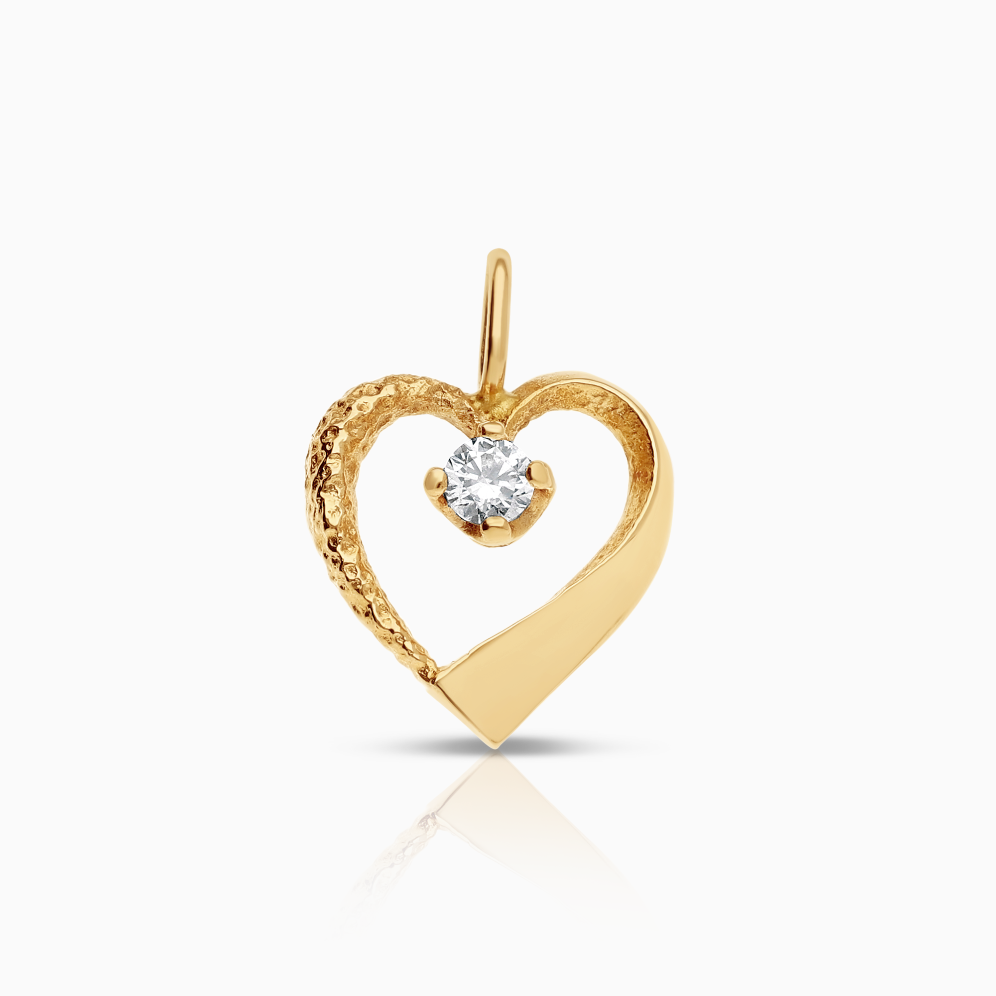Hängsmycke hjärta 0,83g 18K guld med cubic zirconia