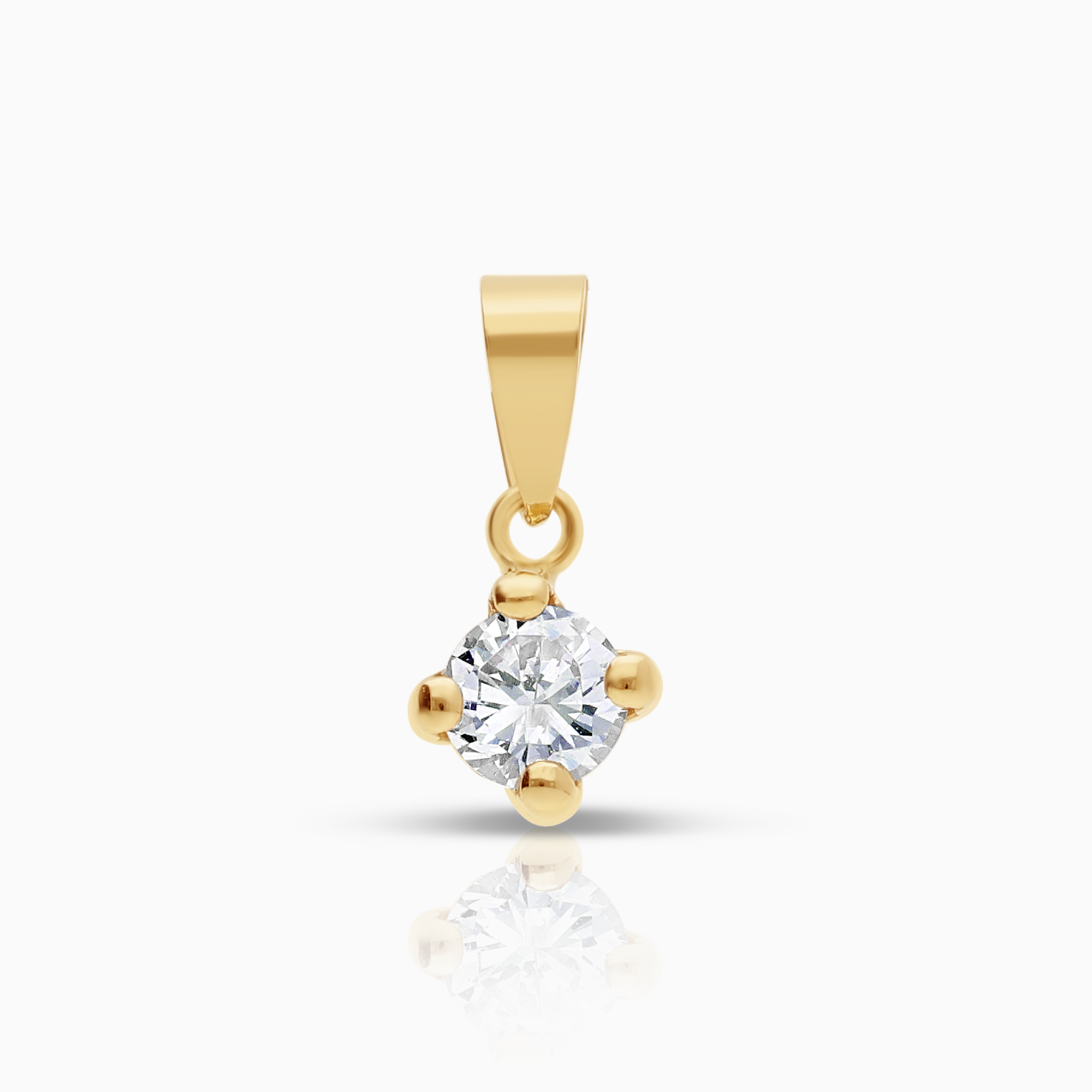Solitär hänge 0,29g 18K guld med cubic zirconia