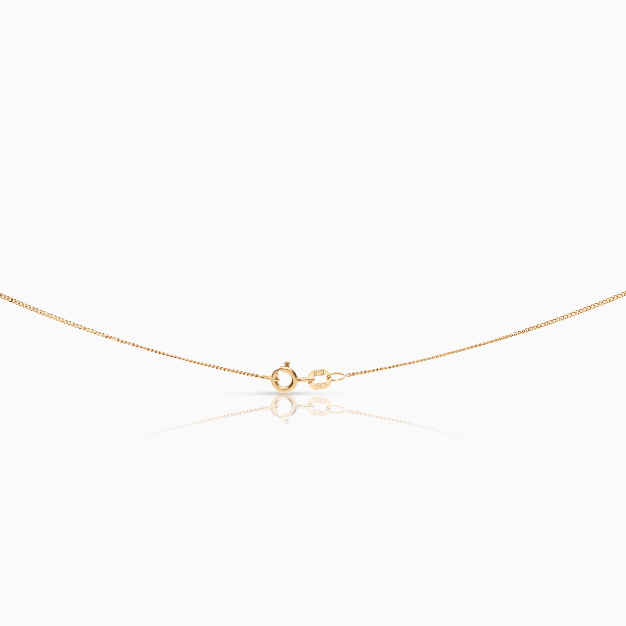 Necklace with heart pendant 0.14ct 18K gold