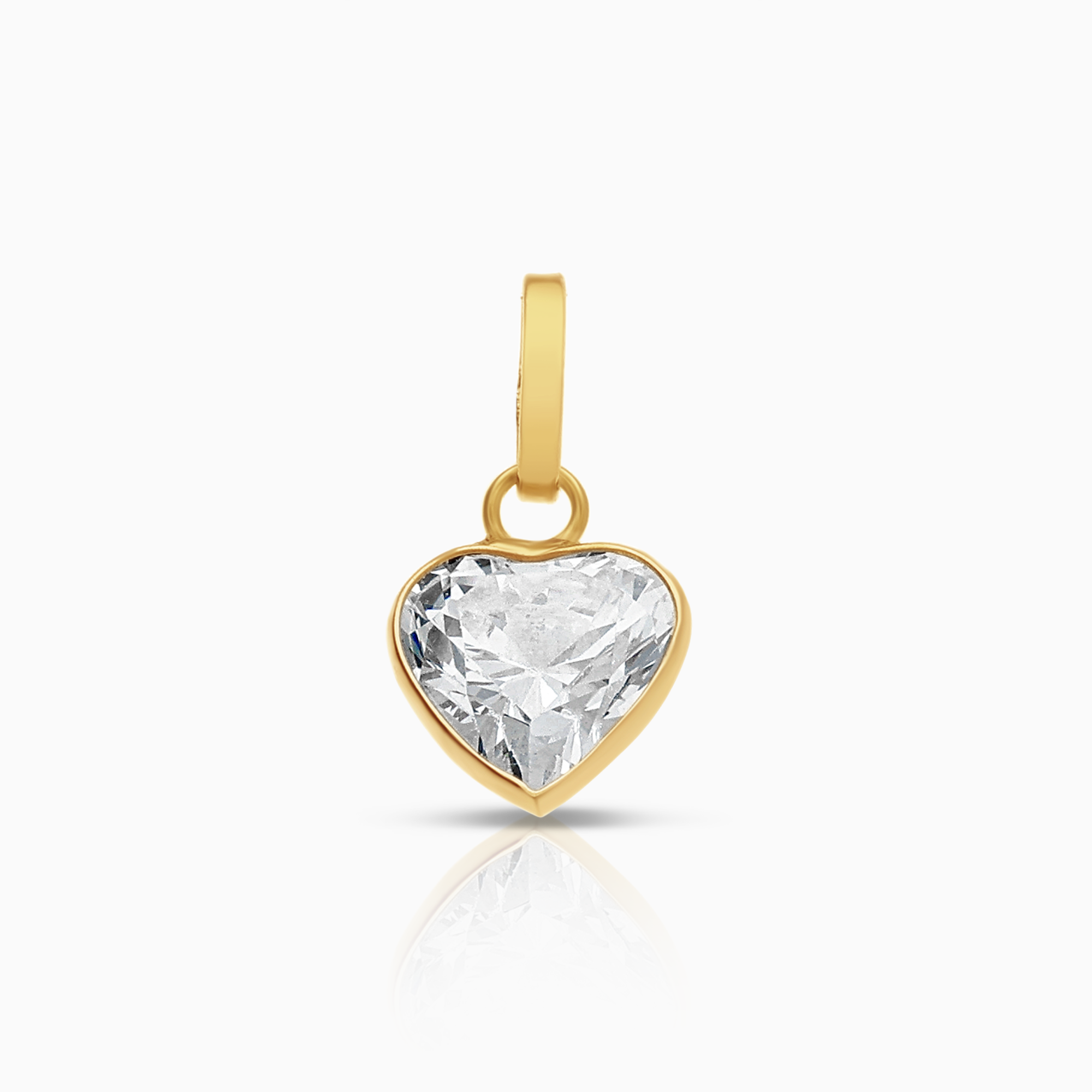 Hängsmycke hjärta 0,39g 18K guld med cubic zirconia