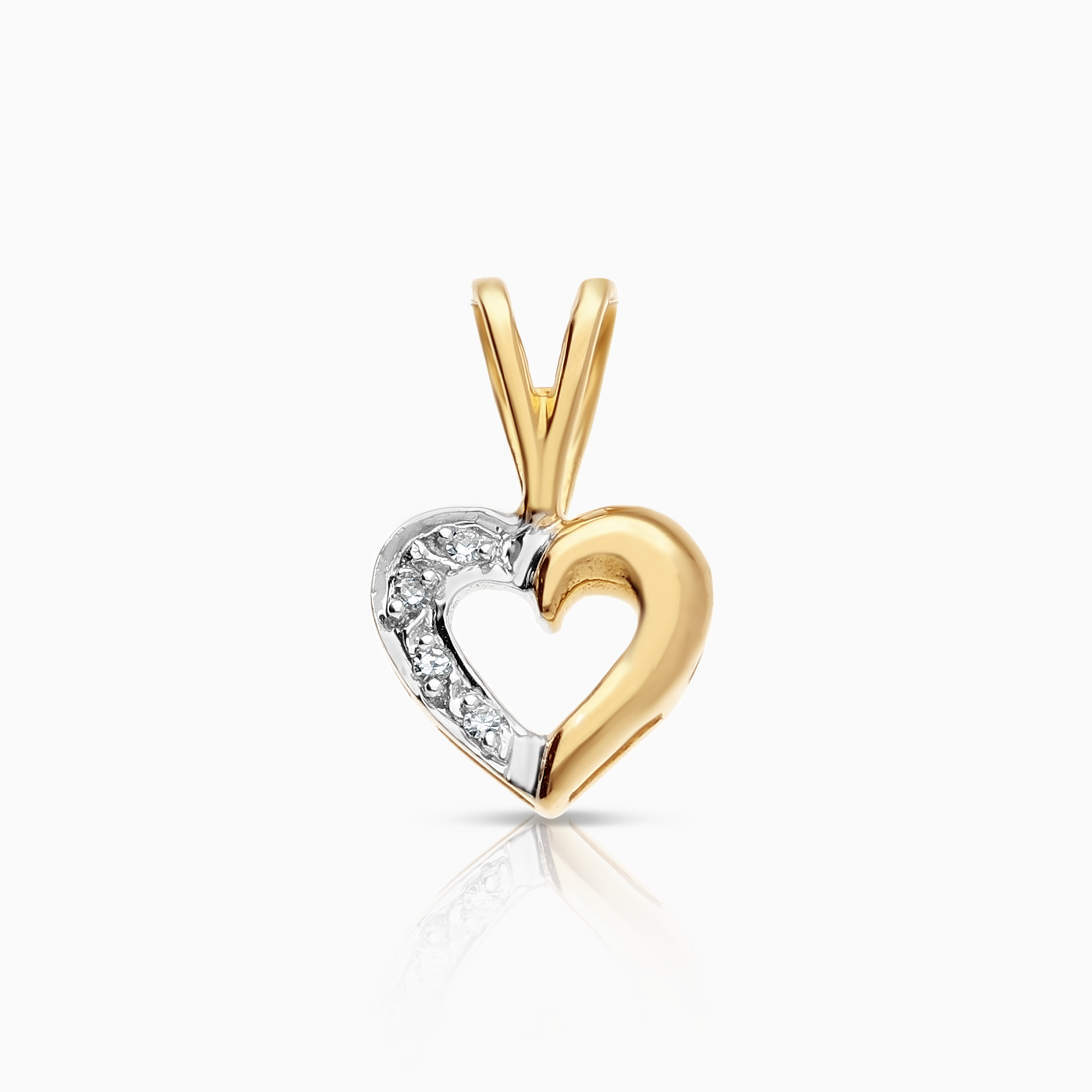 Hängsmycke hjärta 0,01ct 0,60g 18K guld