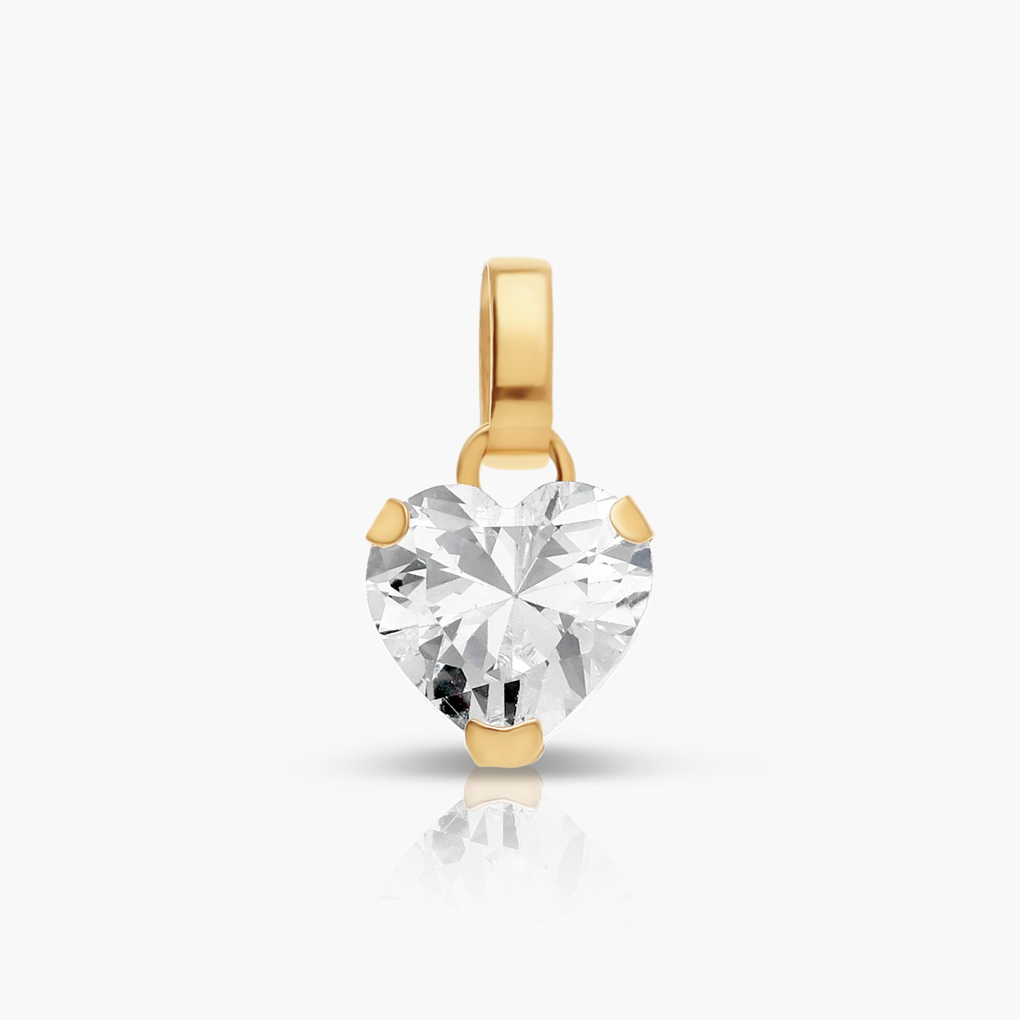 Hängsmycke hjärta 0,58g 18K guld med cubic zirconia