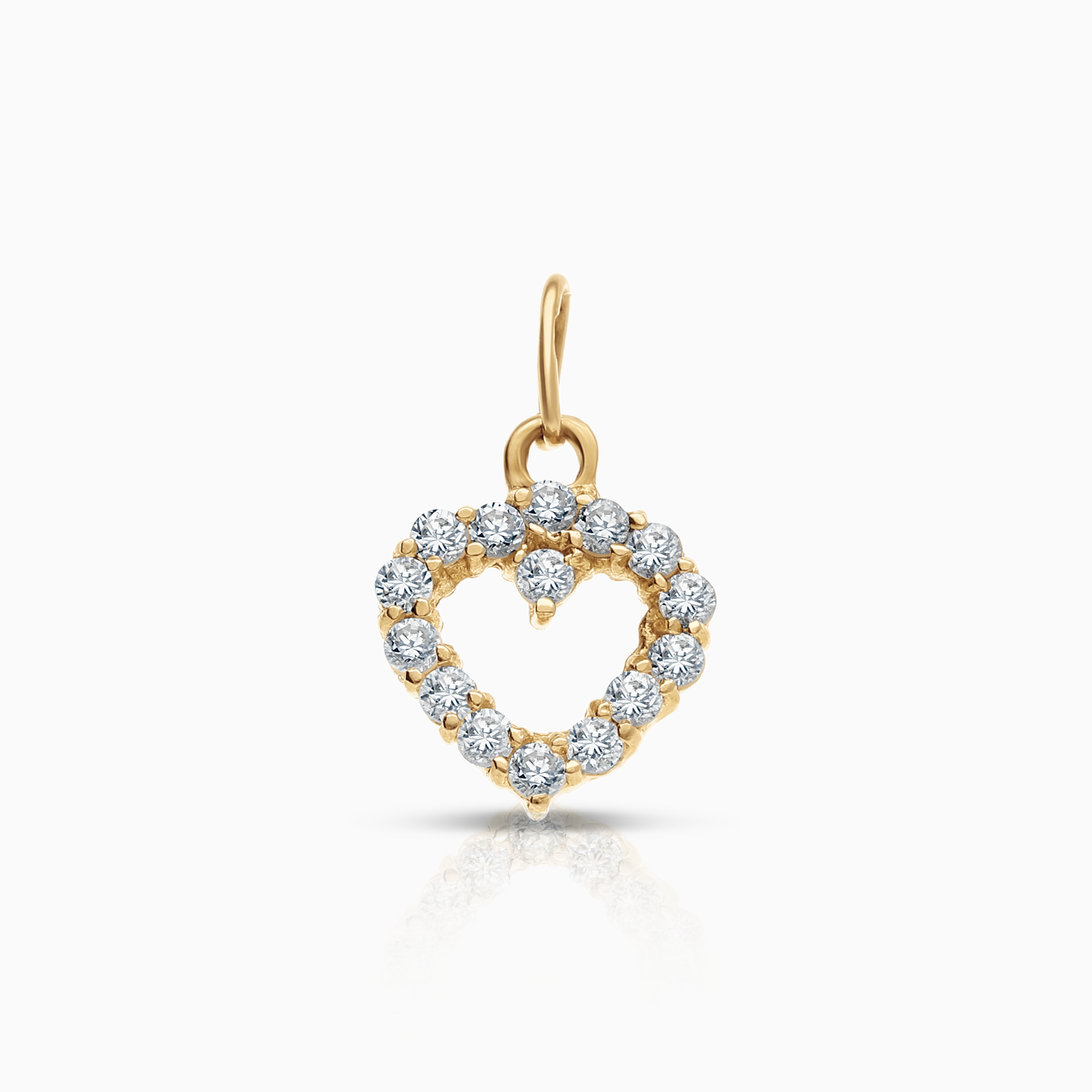 Hängsmycke hjärta 0,76g 18K guld med cubic zirconia