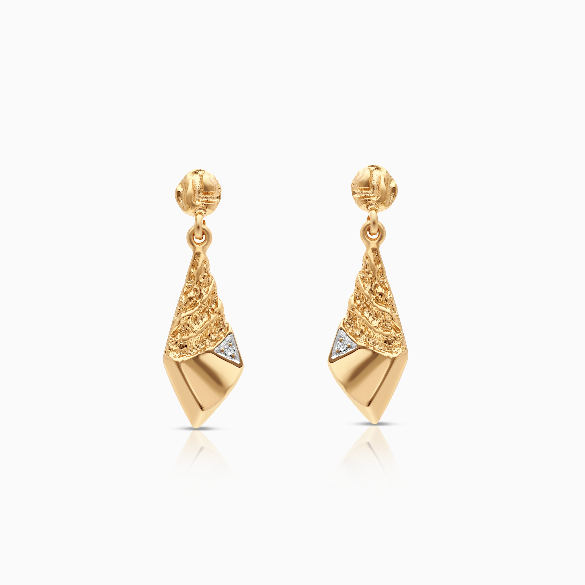 Diamantörhängen 0,02ct 2,79g 18K guld