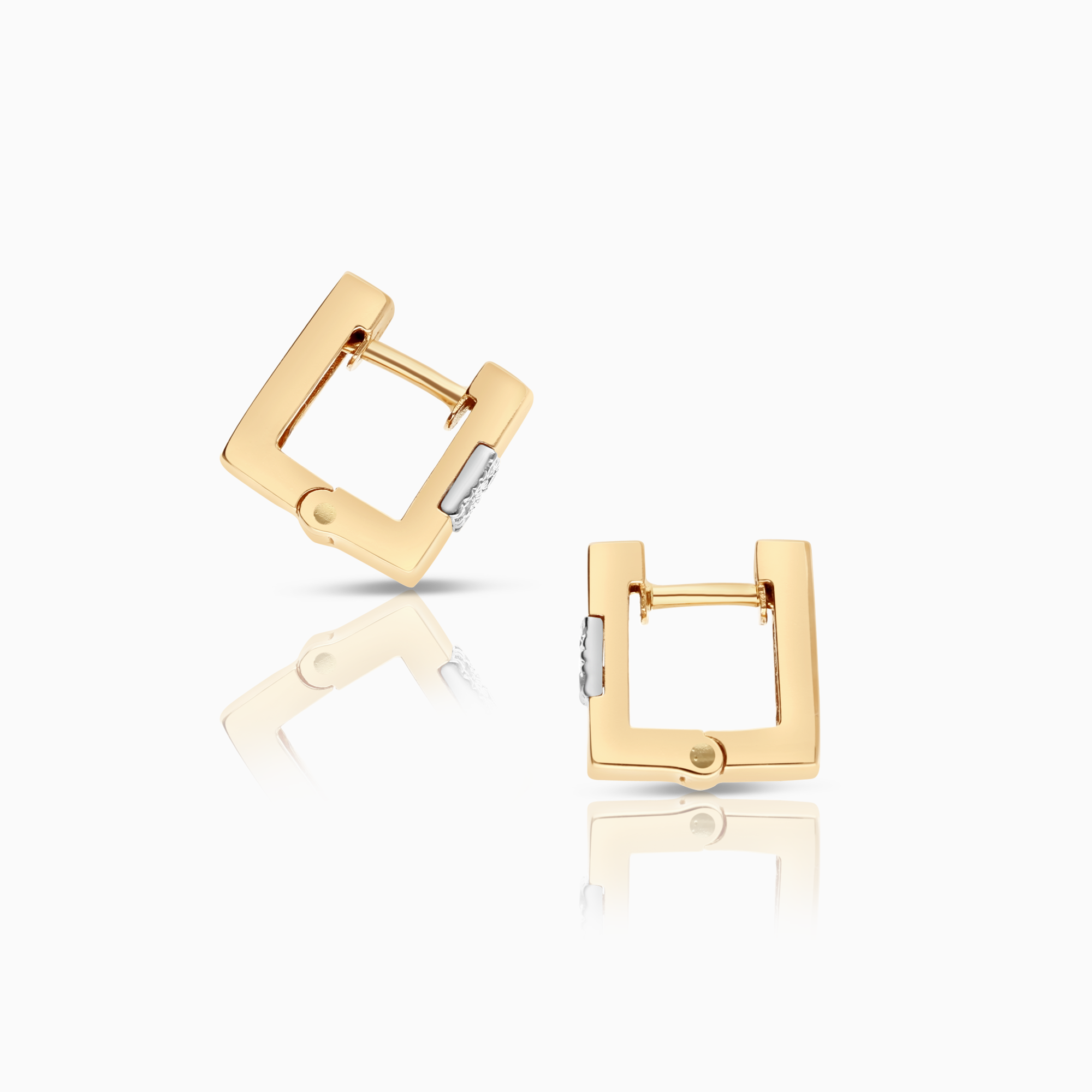Creol örhänge diamanter 0,08ct 18K guld