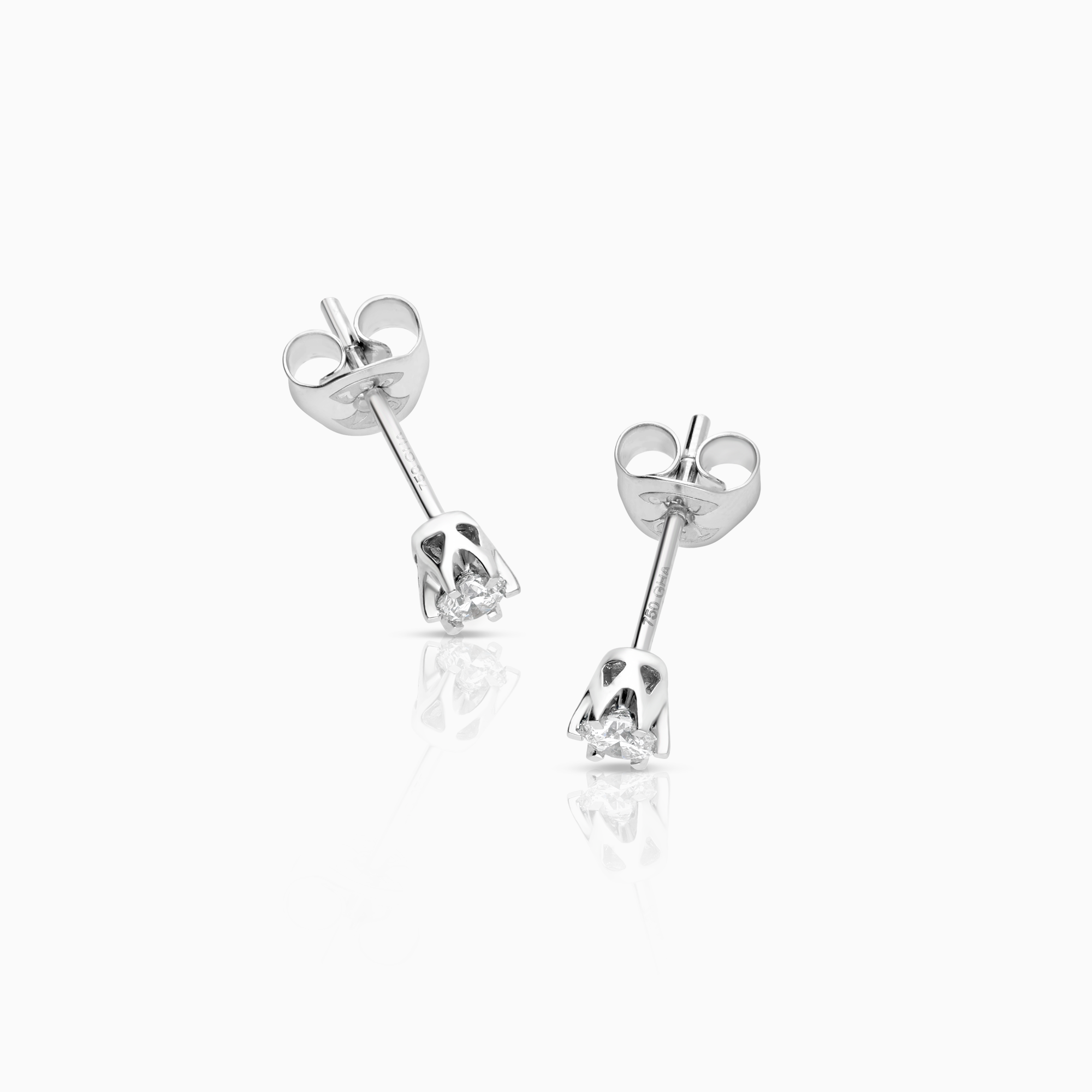 Solitaire earring 0.20ct 18K gold