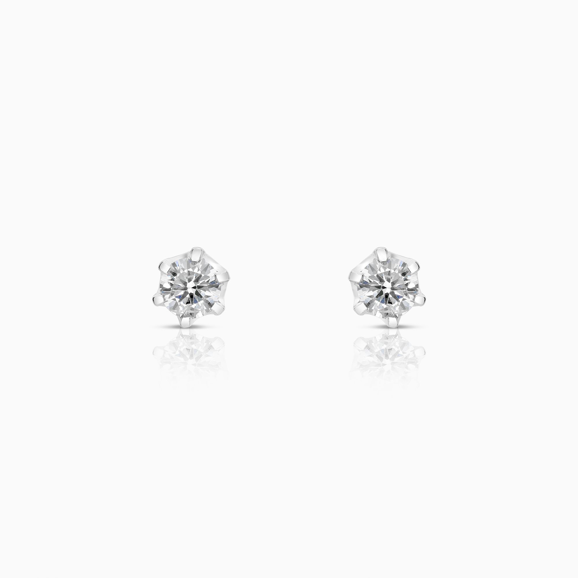 Solitaire earring 0.20ct 18K gold