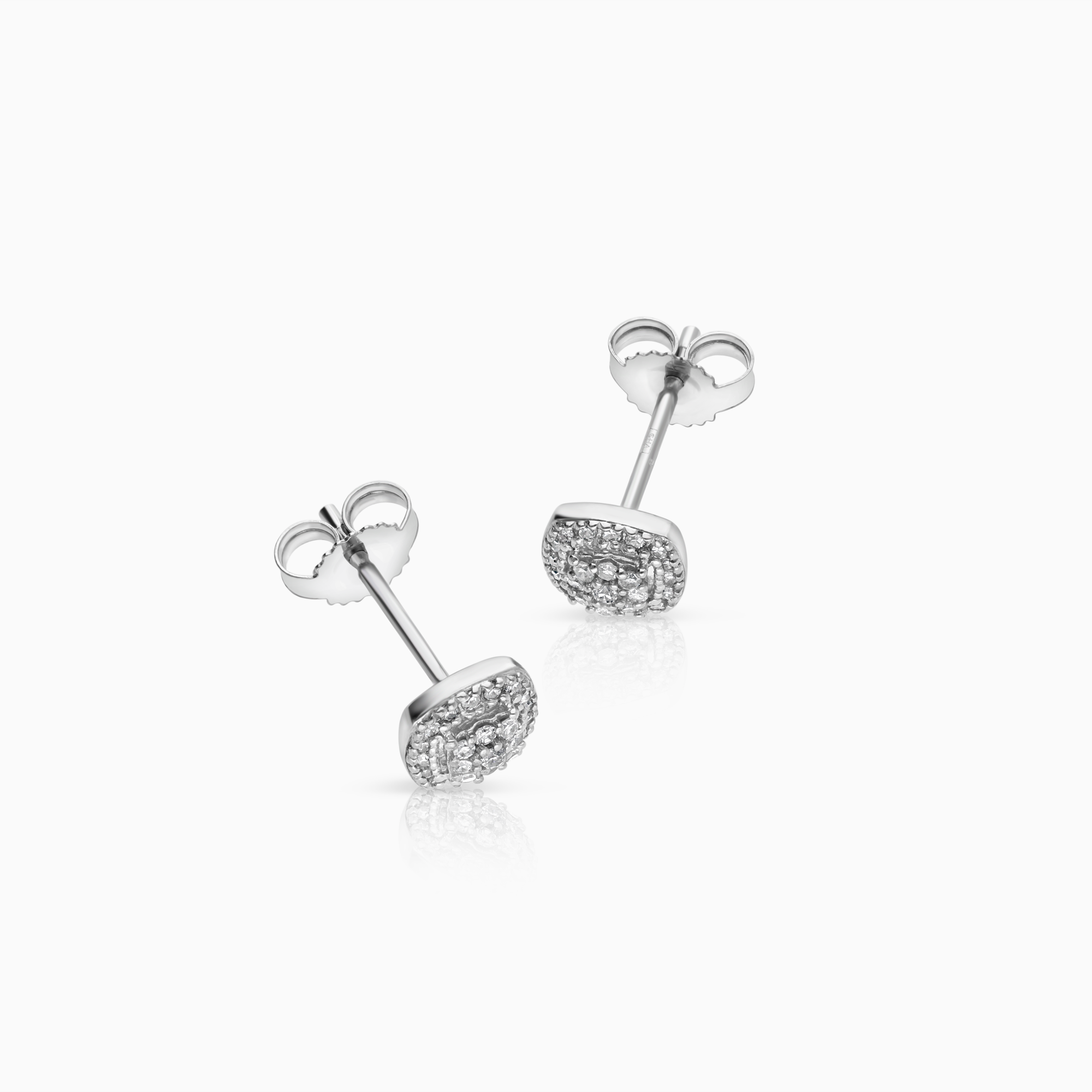 Halo øredobber 0,14 ct 18K gull