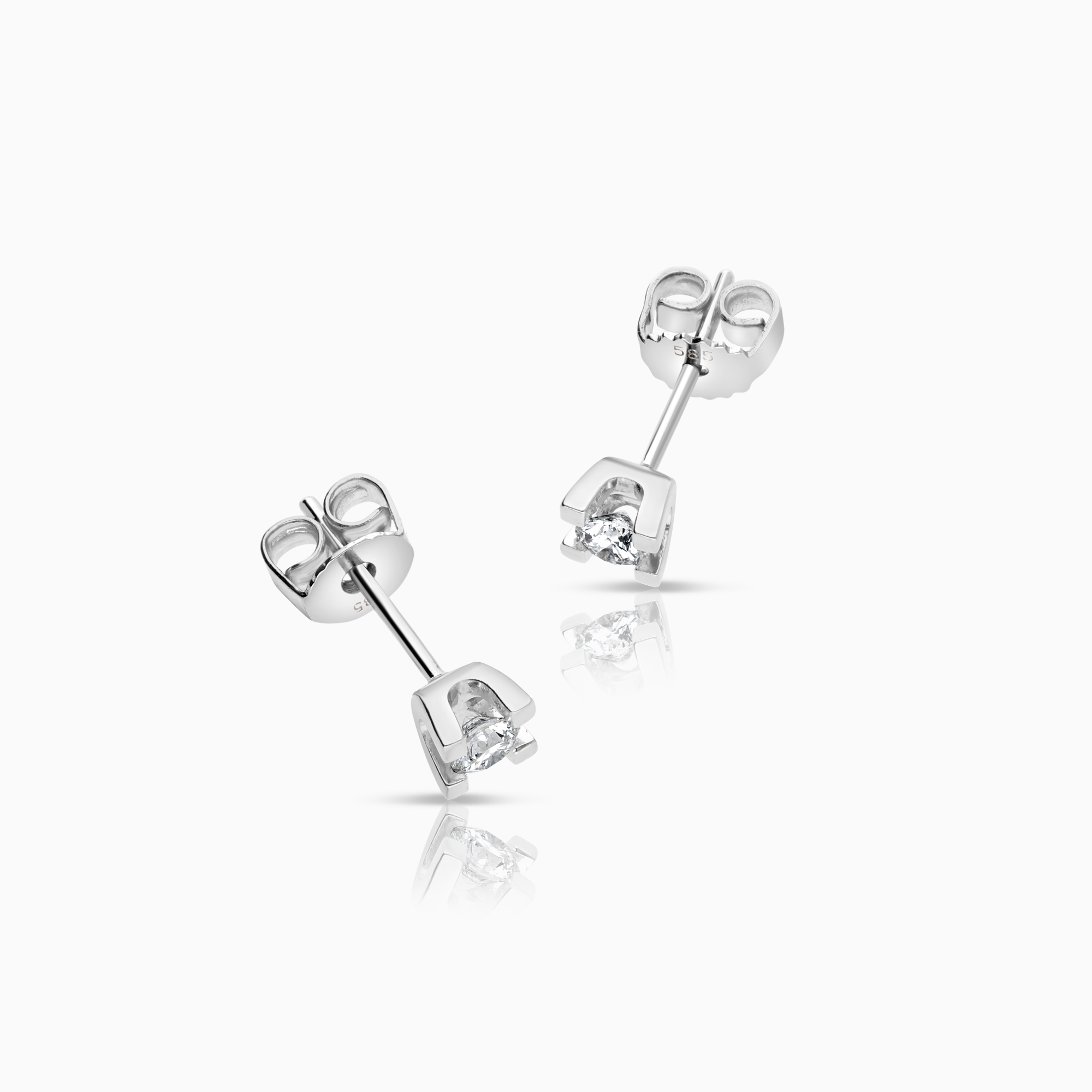 Solitär örhänge 0,30 ct 14K guld