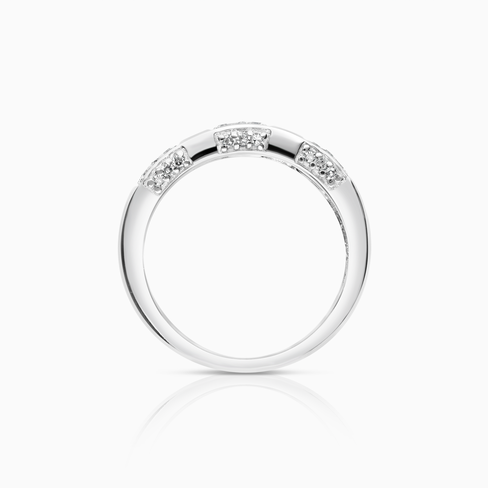 Diamantring 0,22 ct 18K hvitt gull