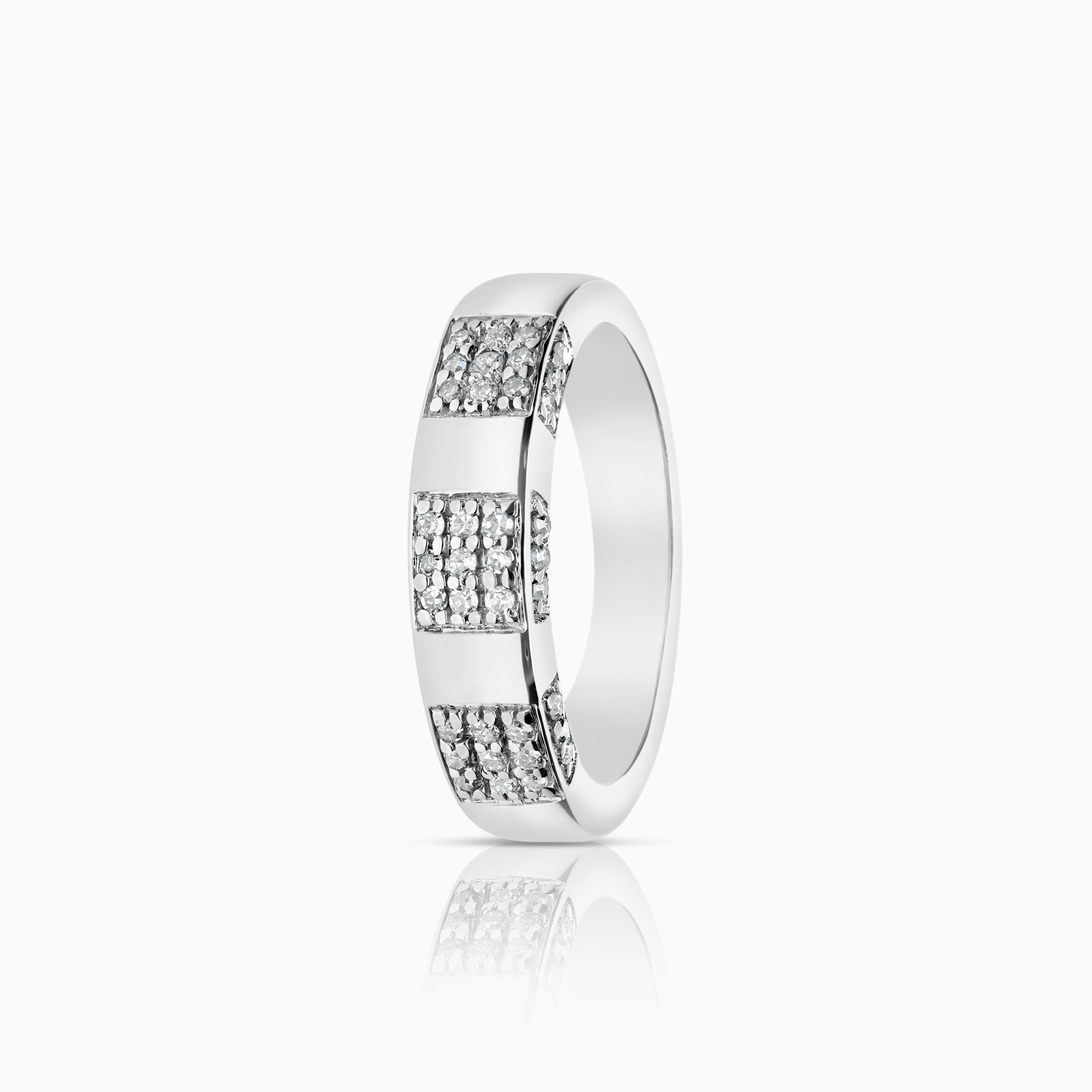 Diamantring 0,22 ct 18K hvitt gull