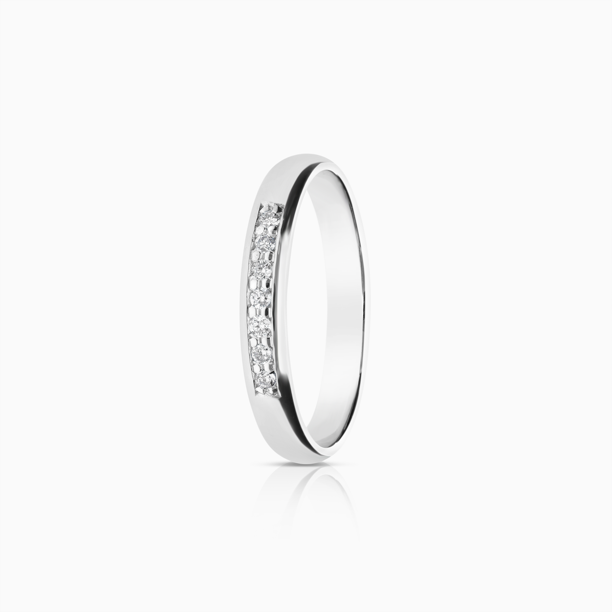 Alliansring 0,07ct 18K vitguld