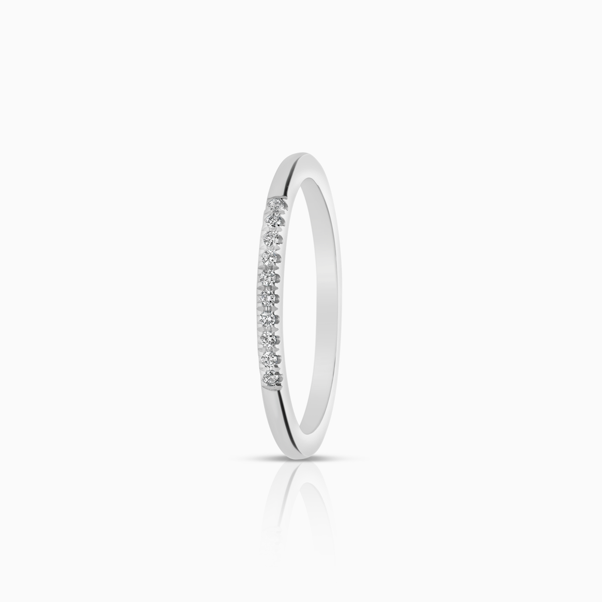Alliansring 0,05ct 18K vitguld