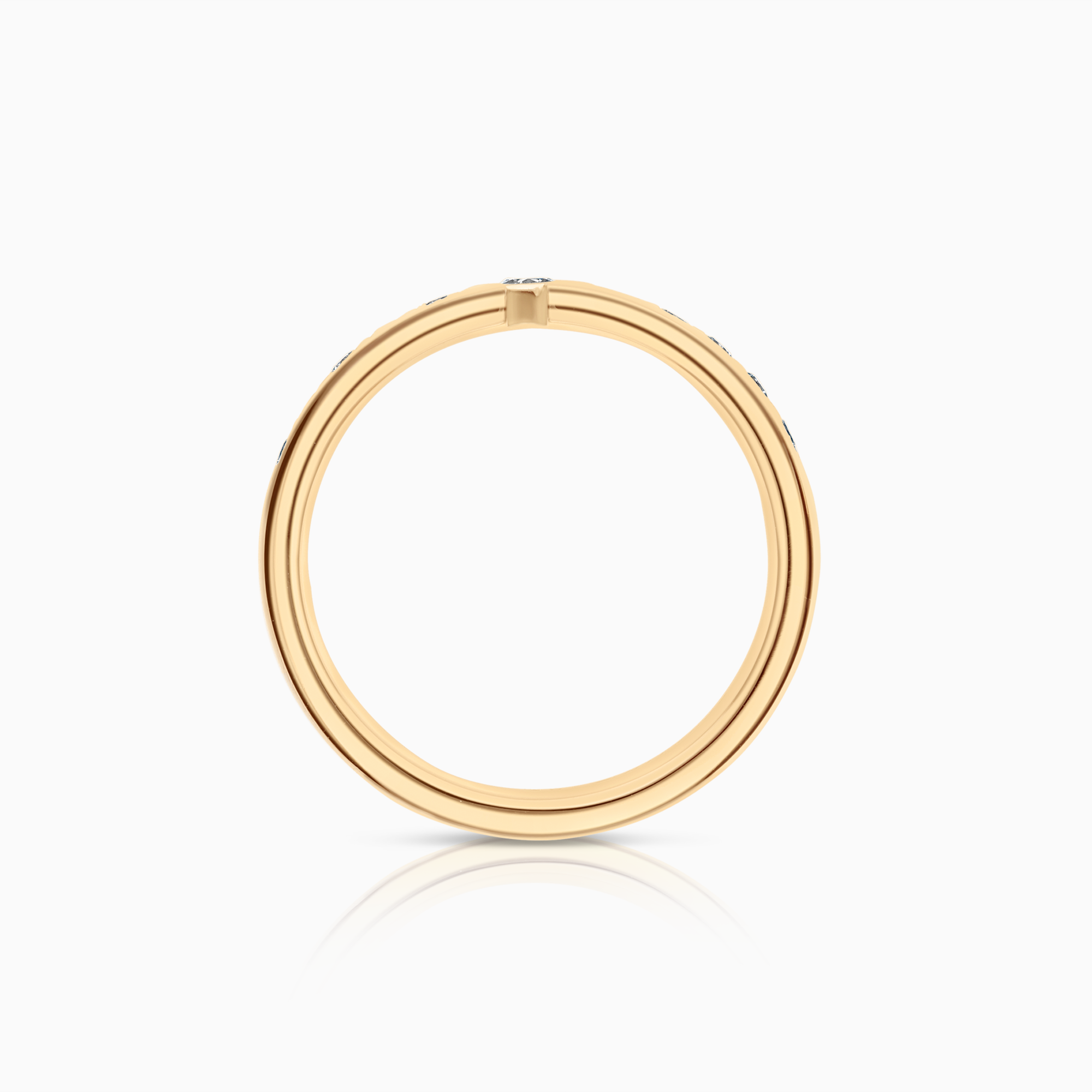 Sidostensring 0,27ct 18K guld