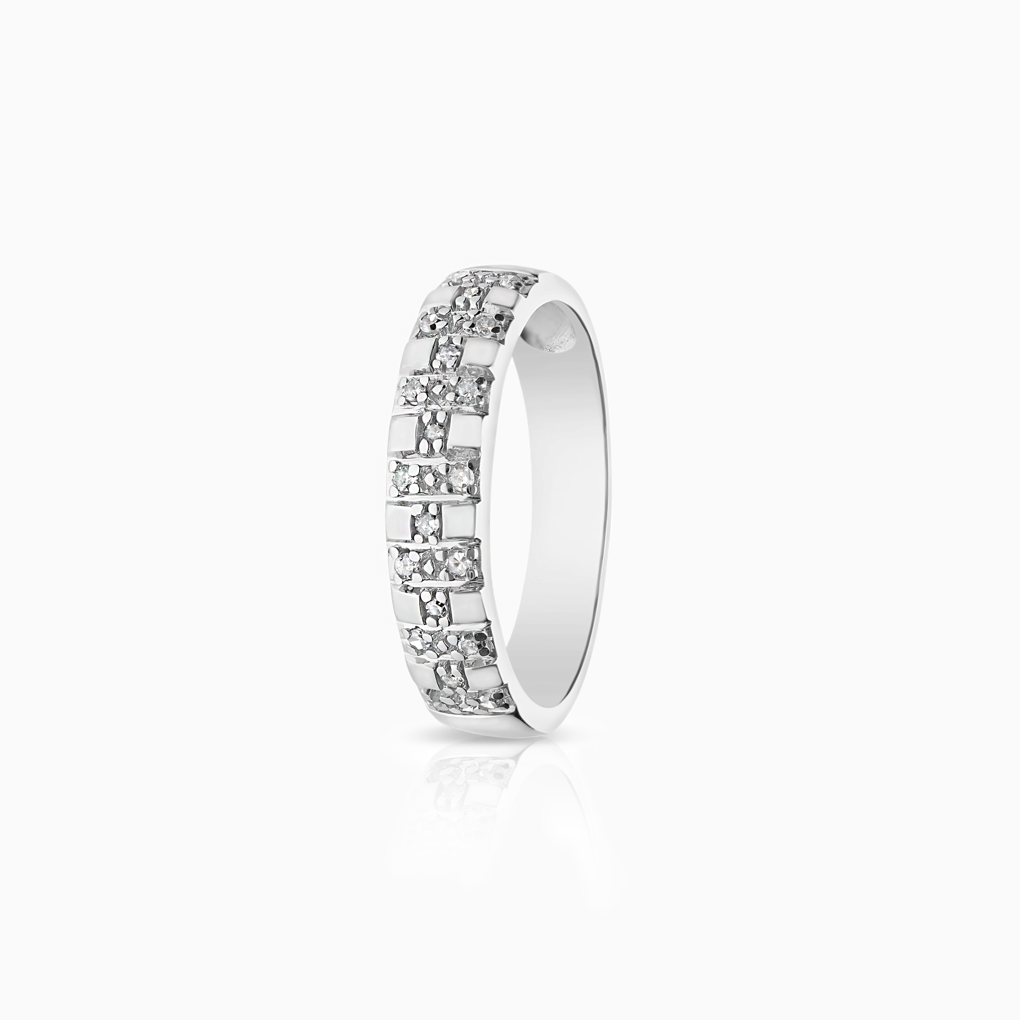 Diamantring 0,10ct 18K vitguld