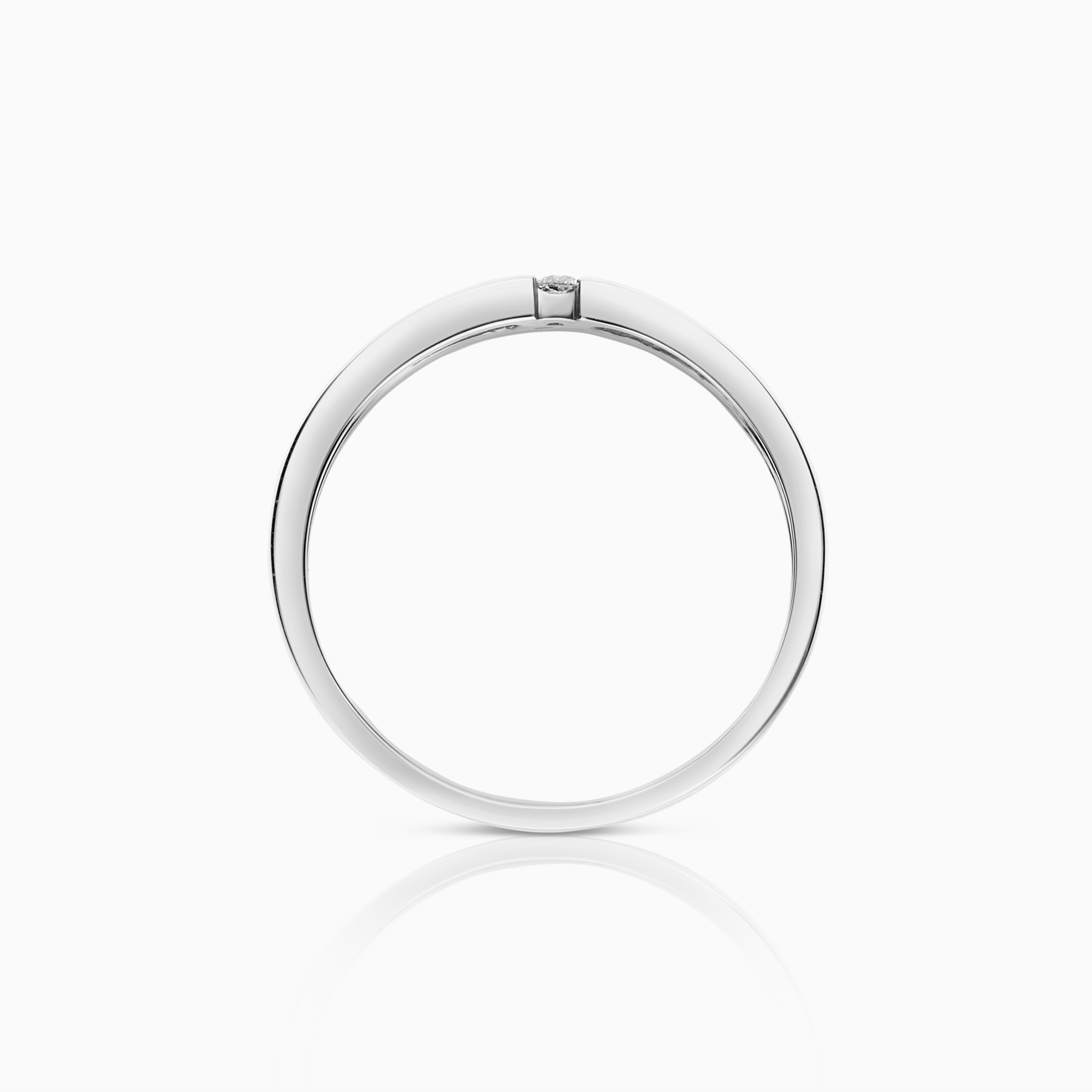 Diamond ring 0.10ct 18K white gold