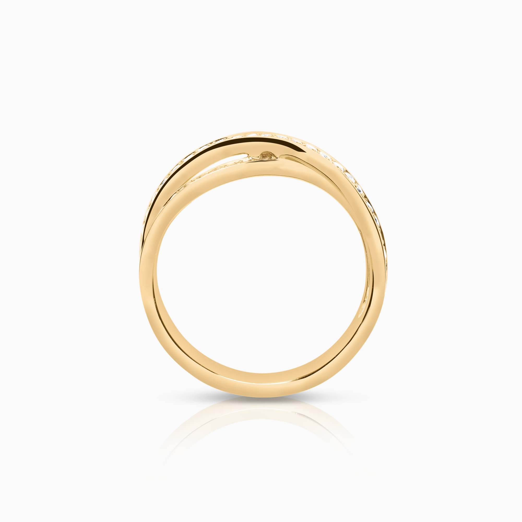 Diamantring 0,49ct 18K gull