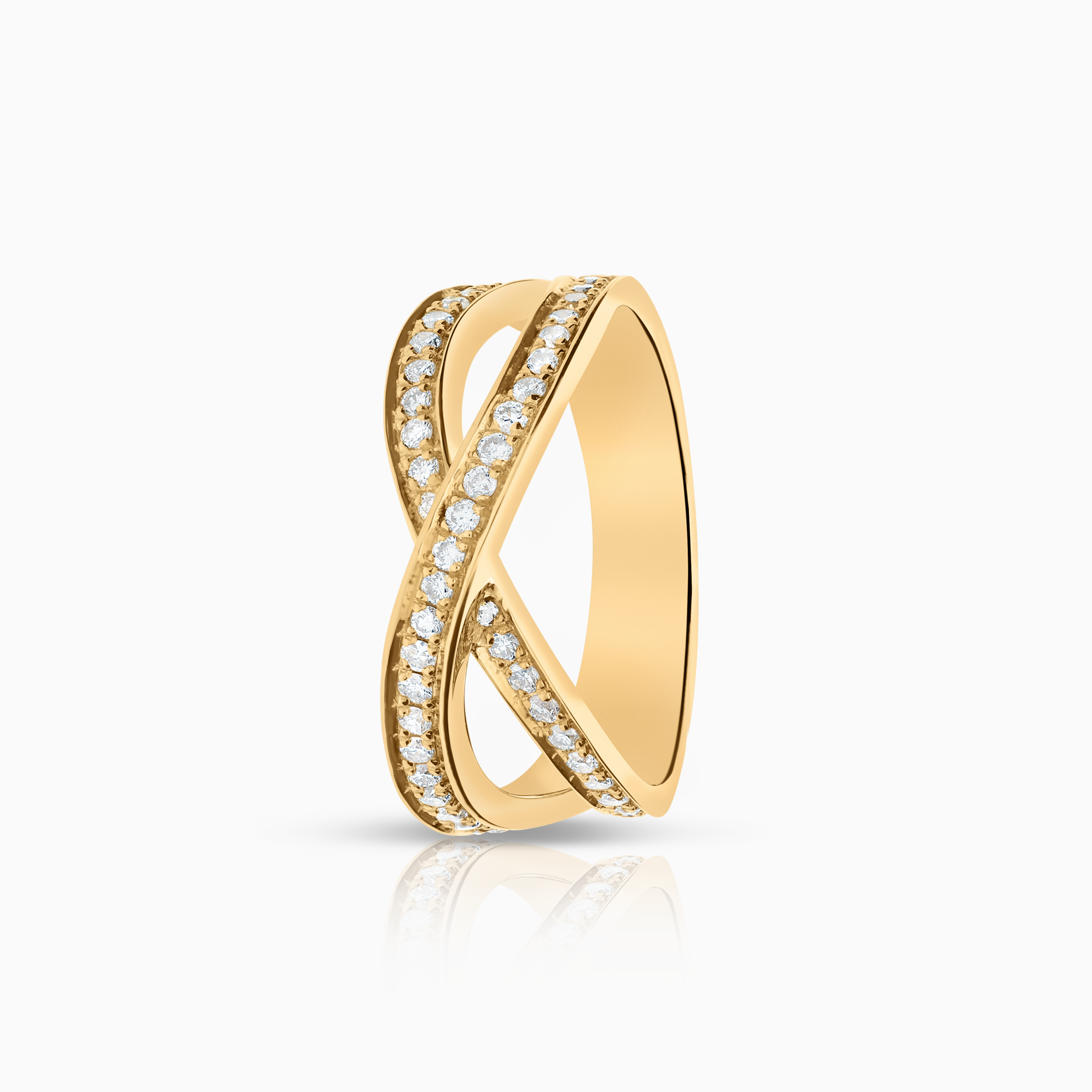 Diamantring 0,49ct 18K gull