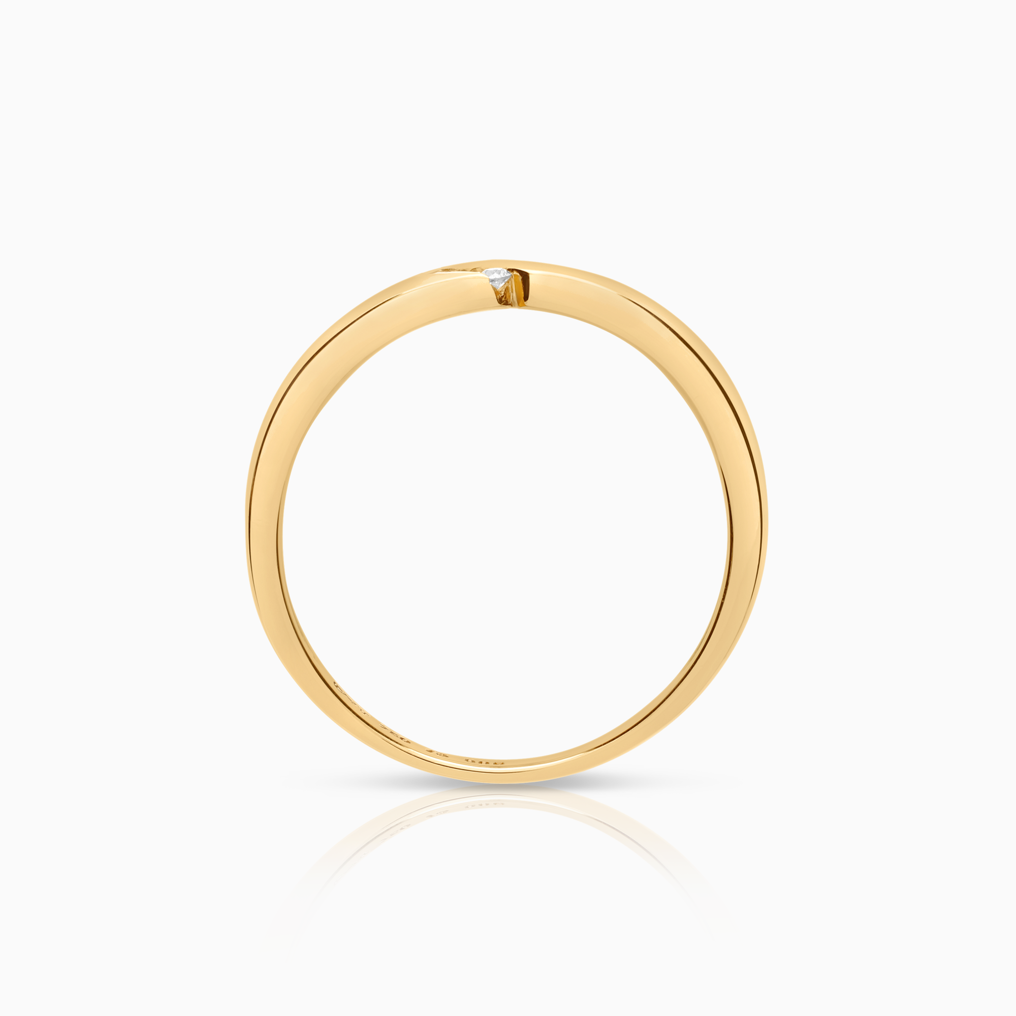 Diamantring 0,06ct 18K gull