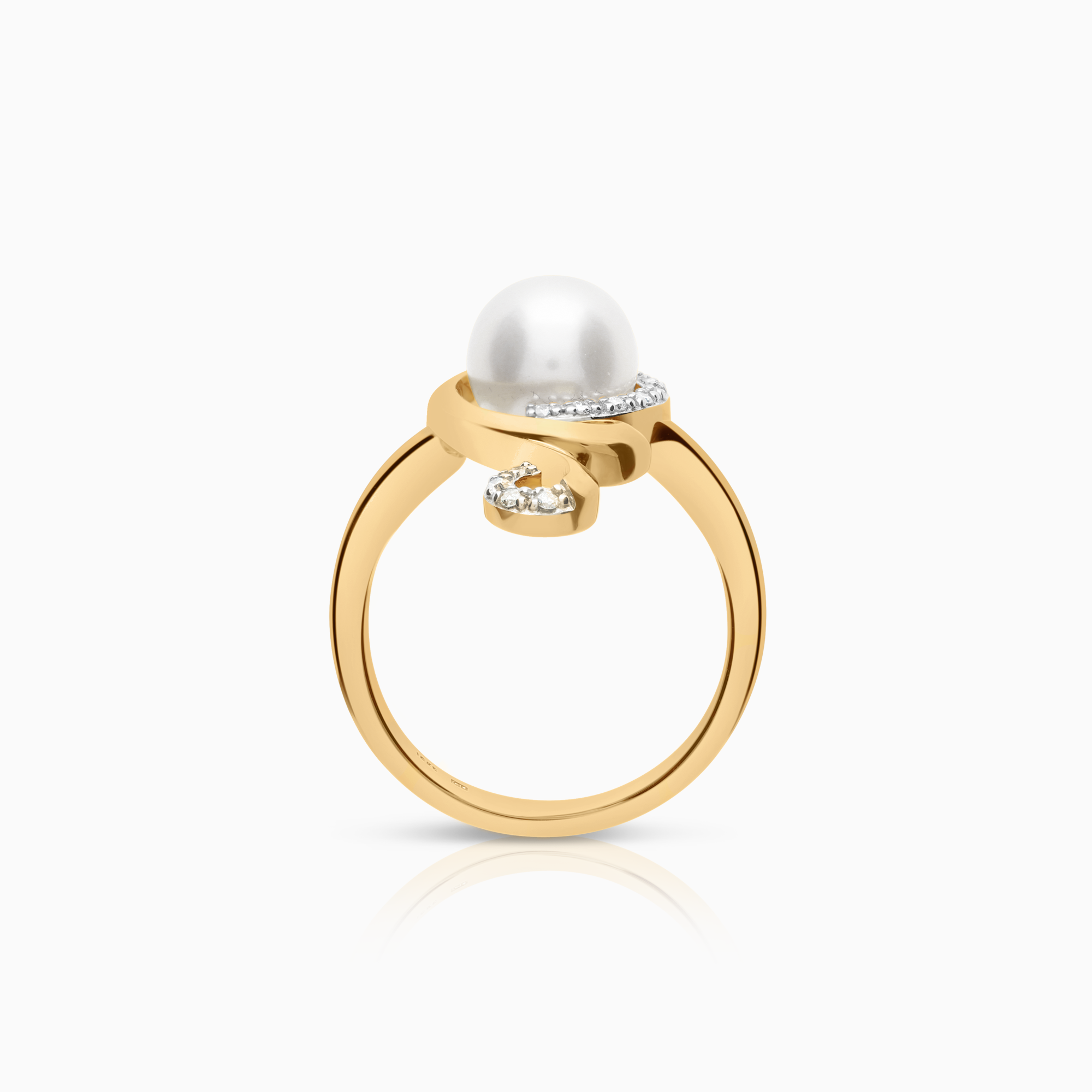 Diamantring 0,07ct 18K gull