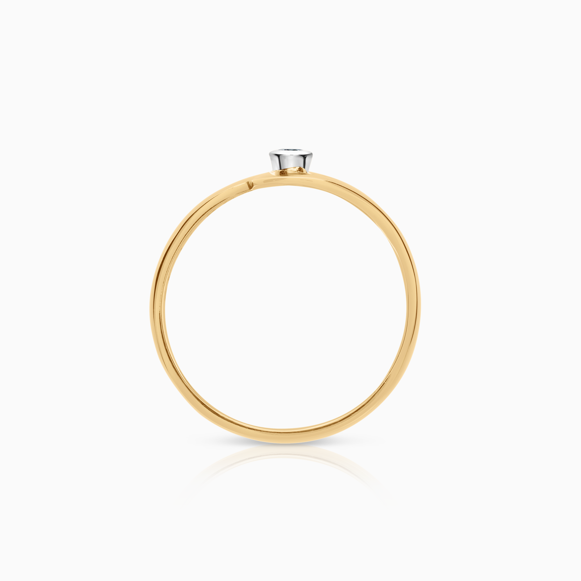 Diamantring 0,06ct 18K gull