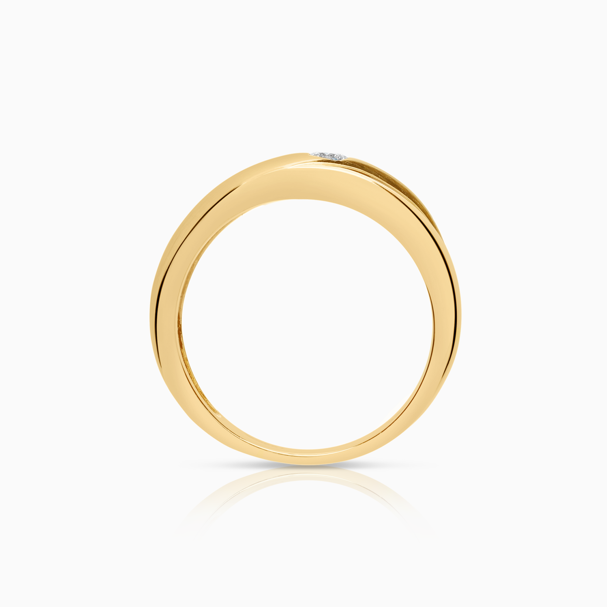 Diamantring 0,08ct 18K gull