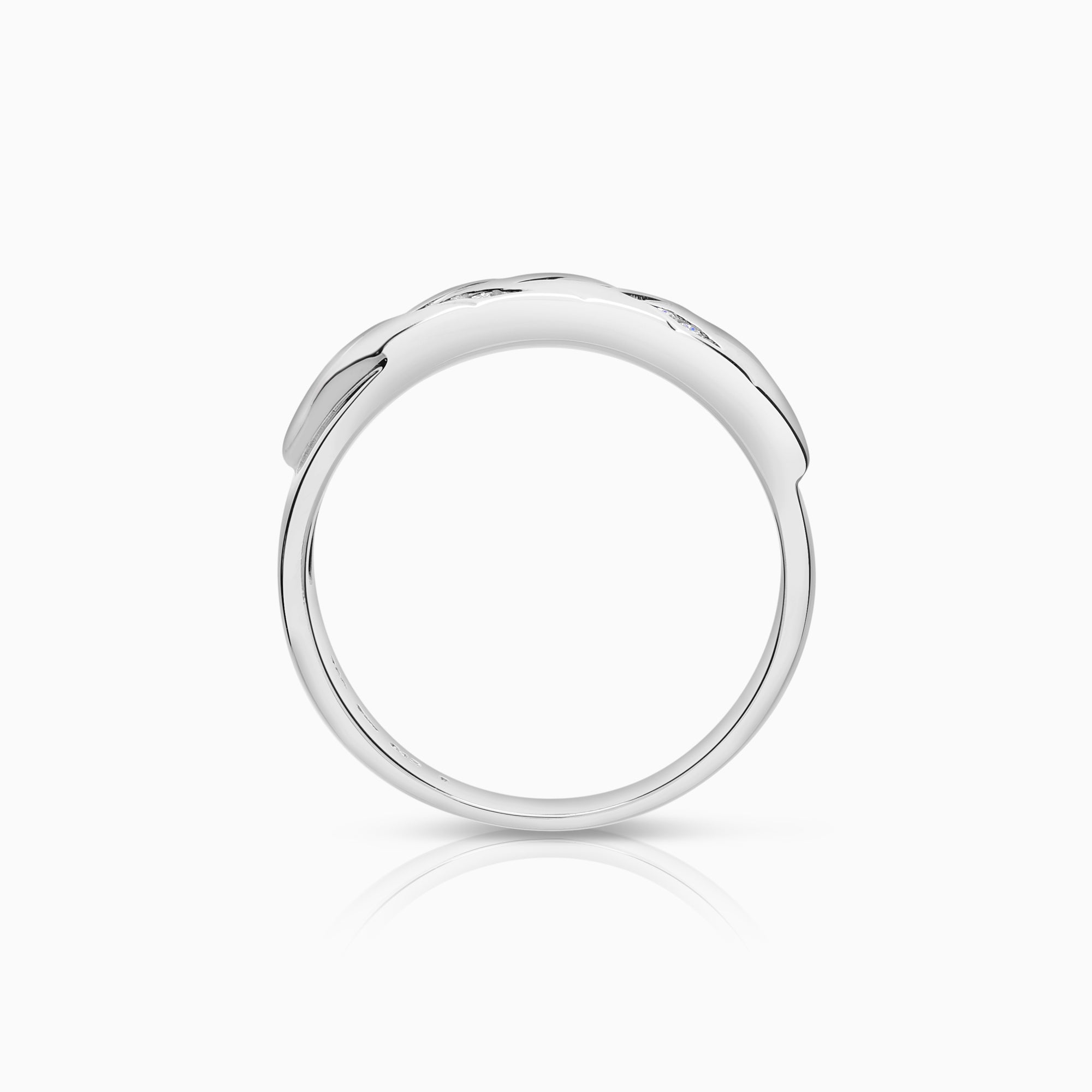 Diamantring 0,13 ct 18K hvitt gull
