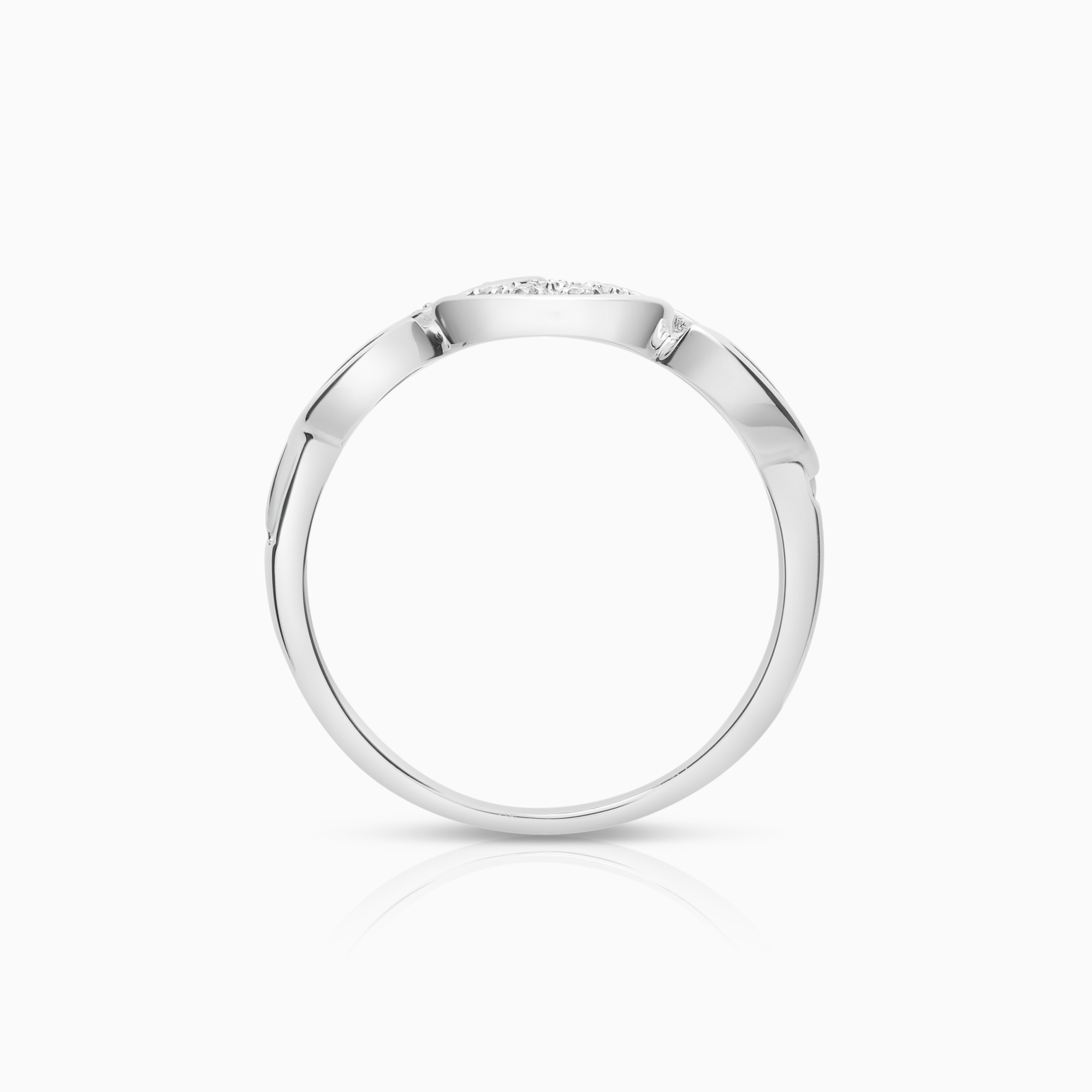 Diamantring 0,07ct 18K hvitt gull