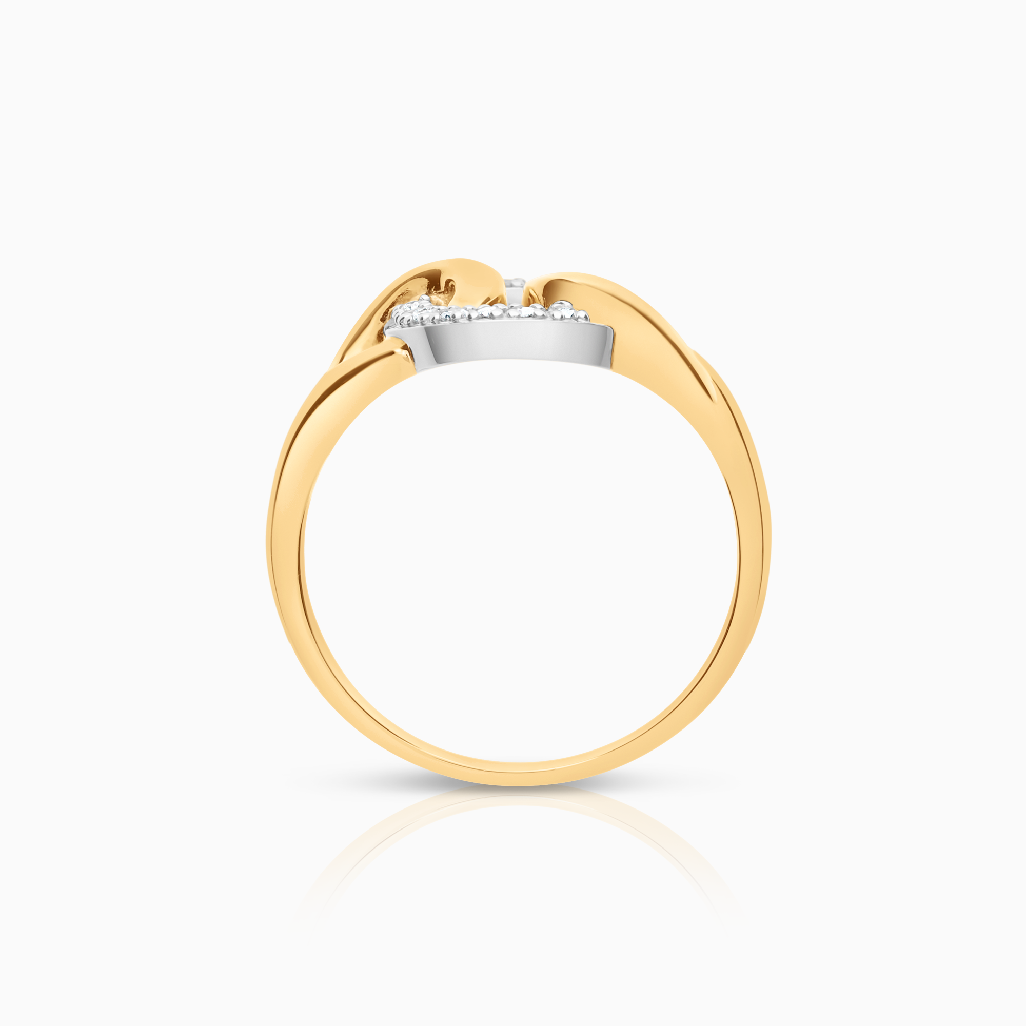 Diamantring 0,10ct 18K gull