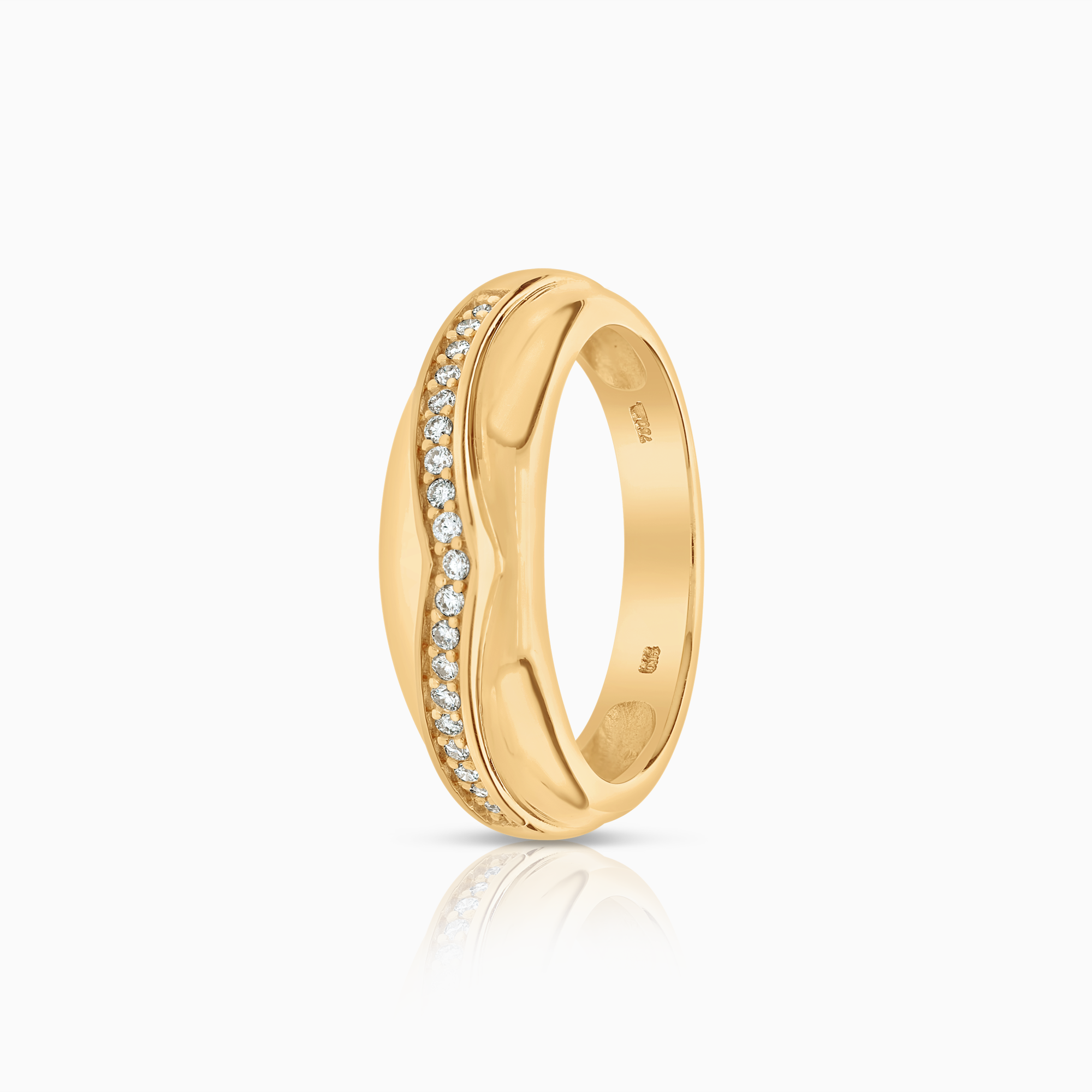 Diamantring 0,16ct 18K gull