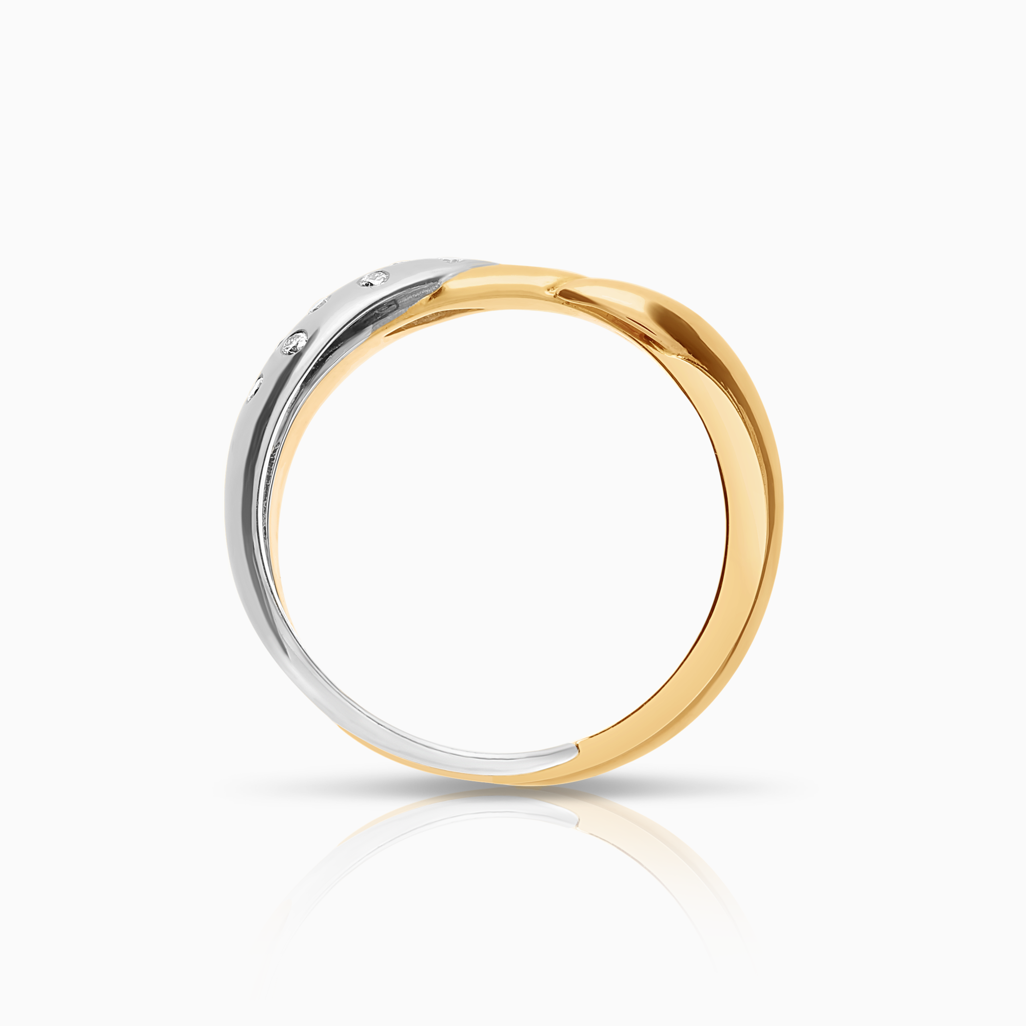 Diamantring 0,10ct 18K gull