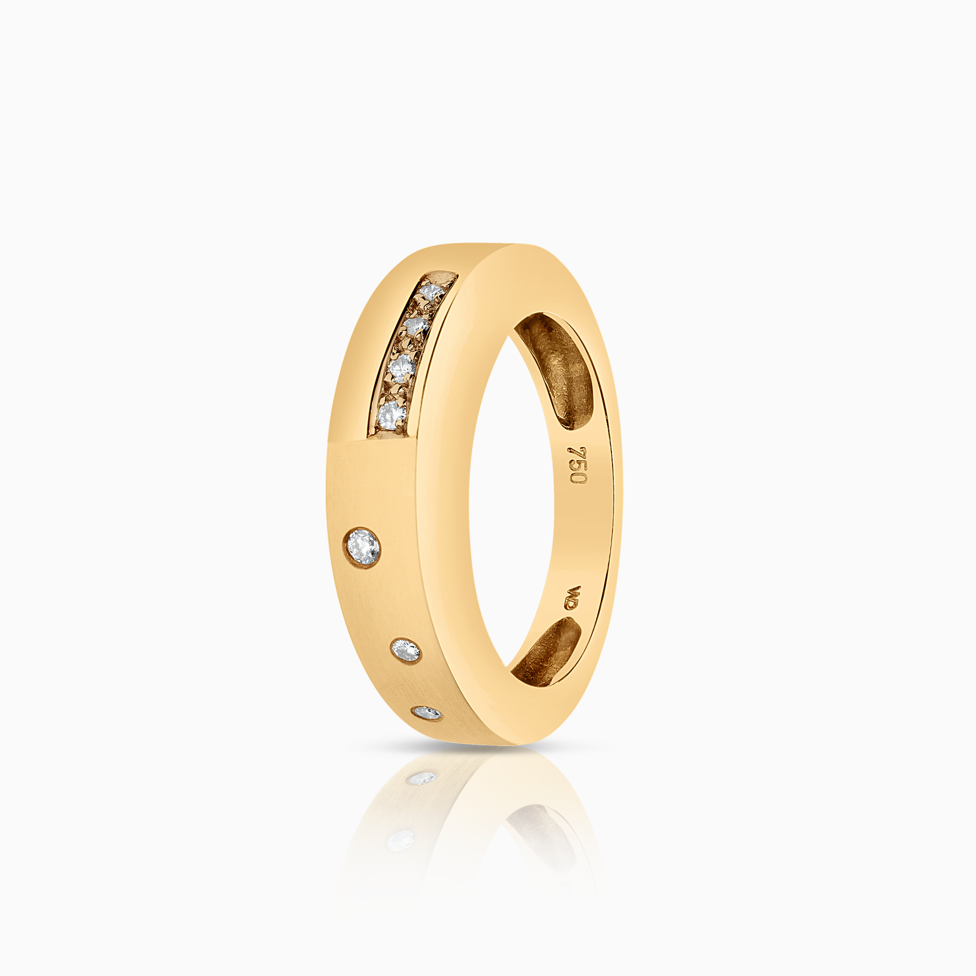 Diamantring 0,08ct 18K guld