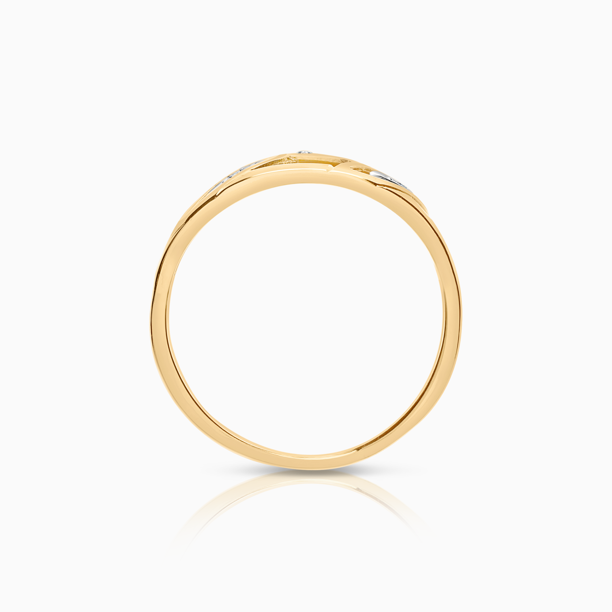 Diamantring 0,02ct 18K gull