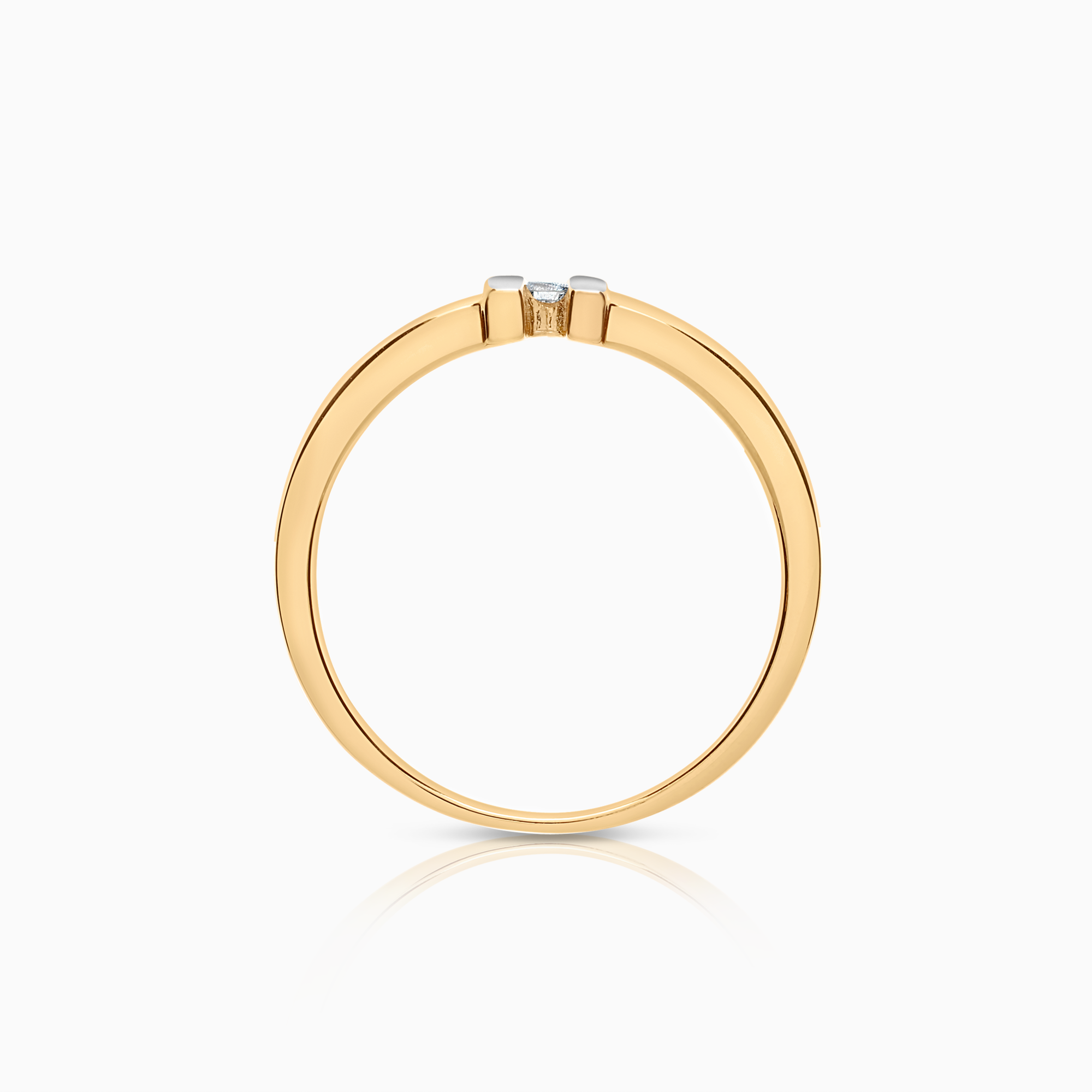 Diamantring 0,03ct 18K gull