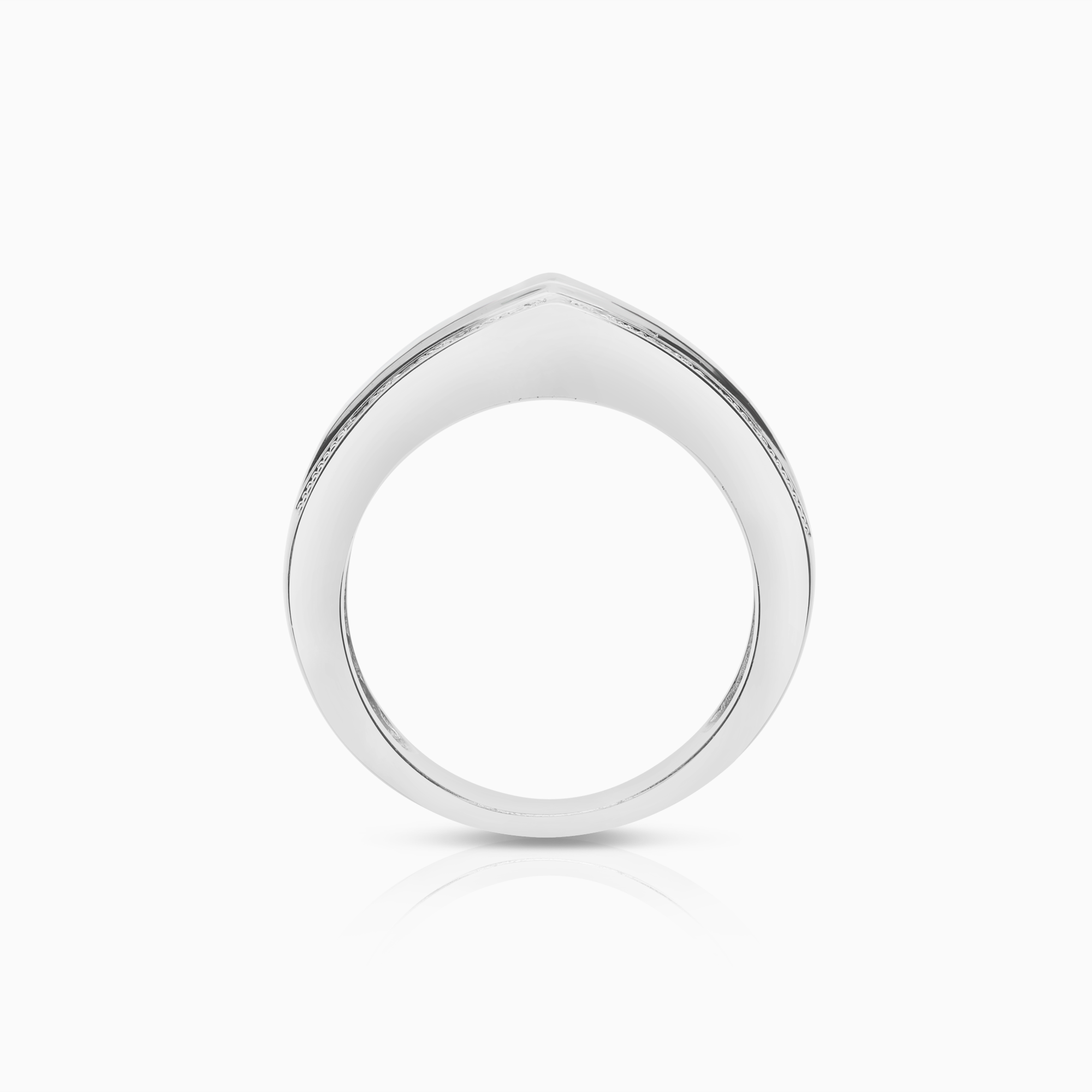 Diamantring 0,08 ct 18K hvitt gull
