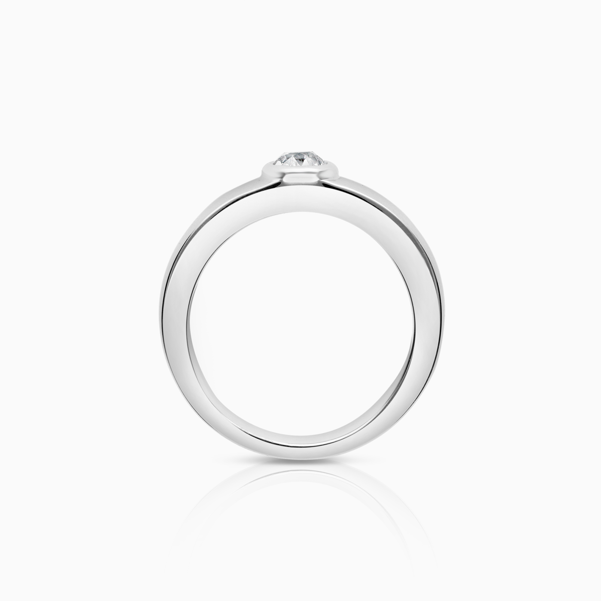 Solitaire Ring 0.32ct 18K White Gold