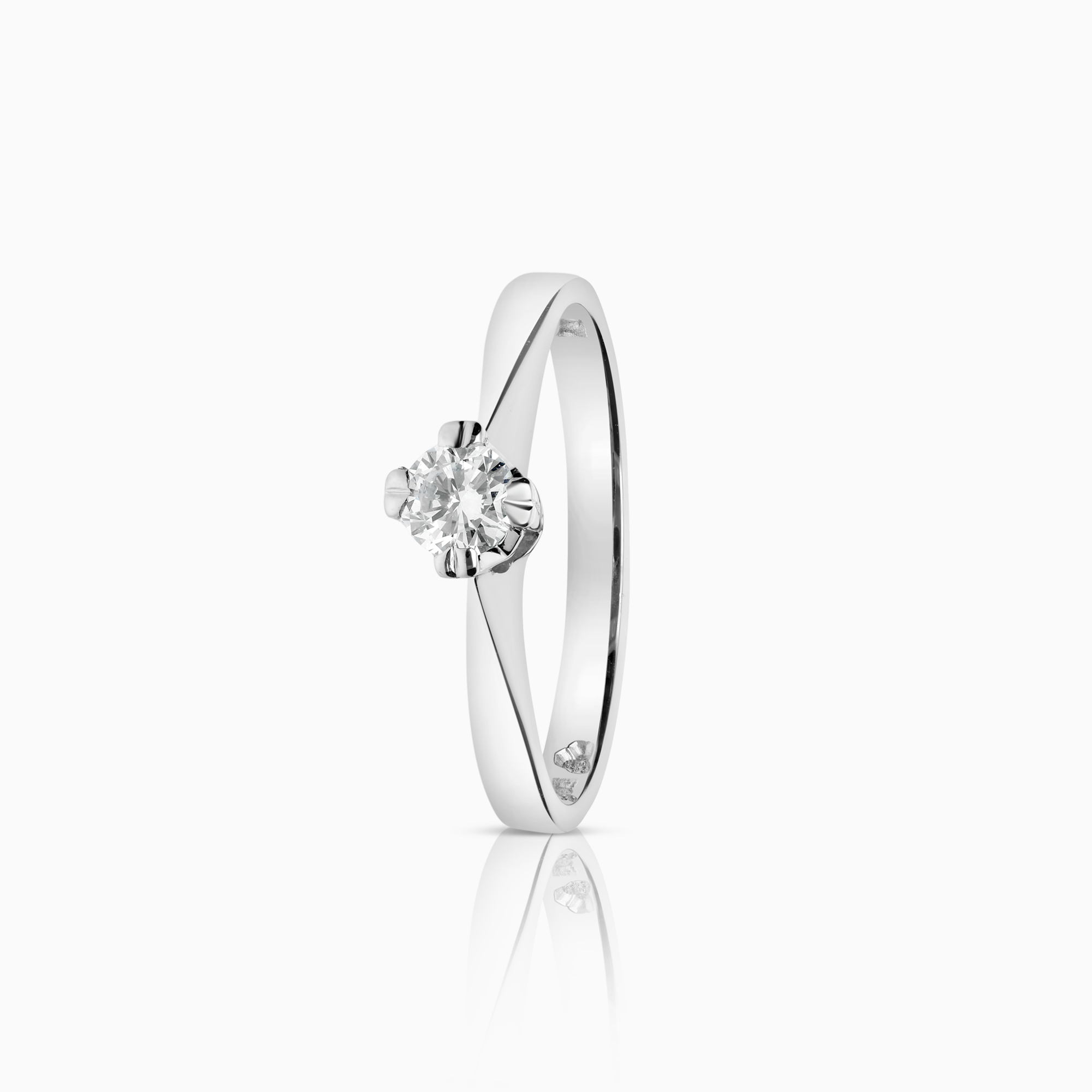 Solitärring 0,17ct 18K vitguld