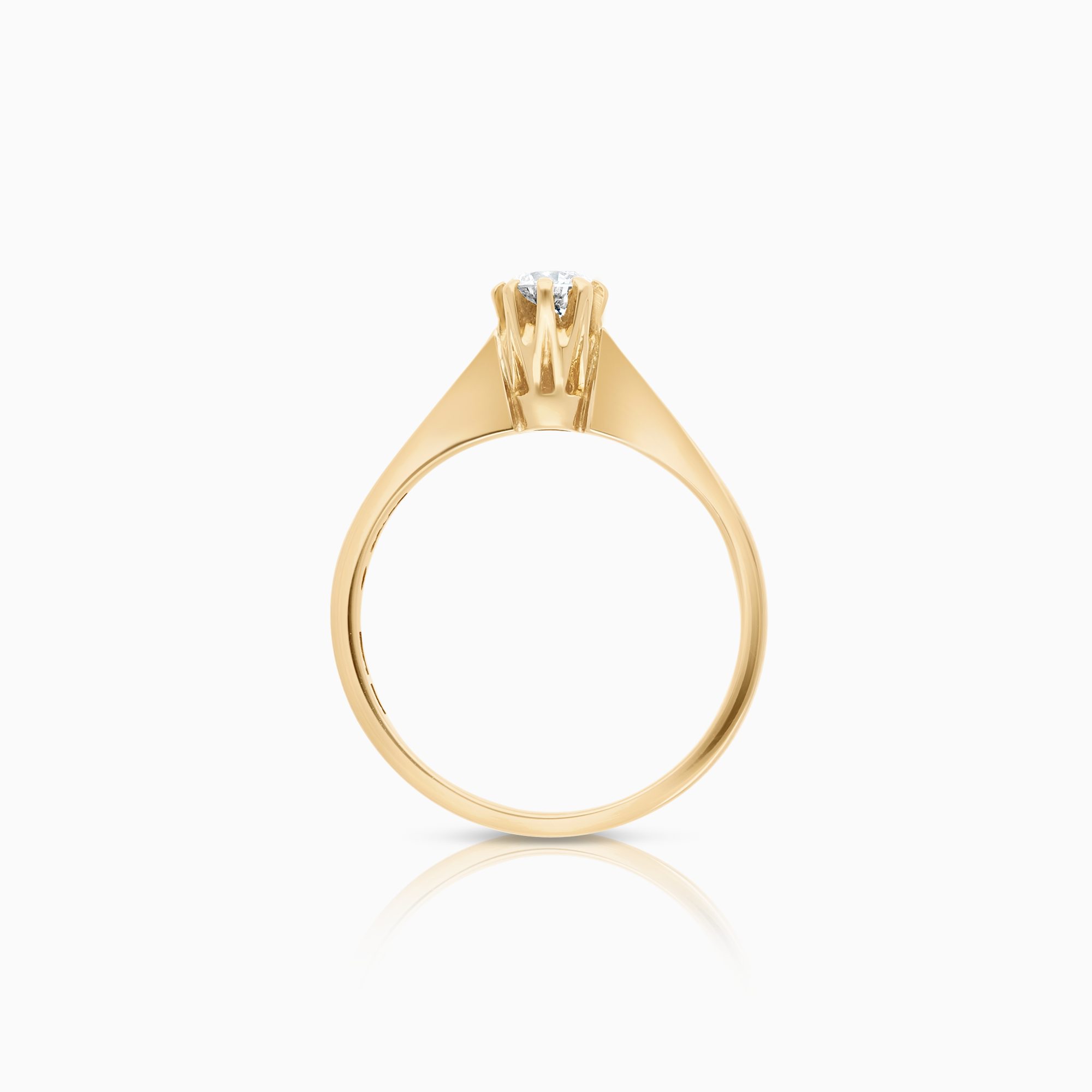 Solitaire-ring 0,24ct 18K gull