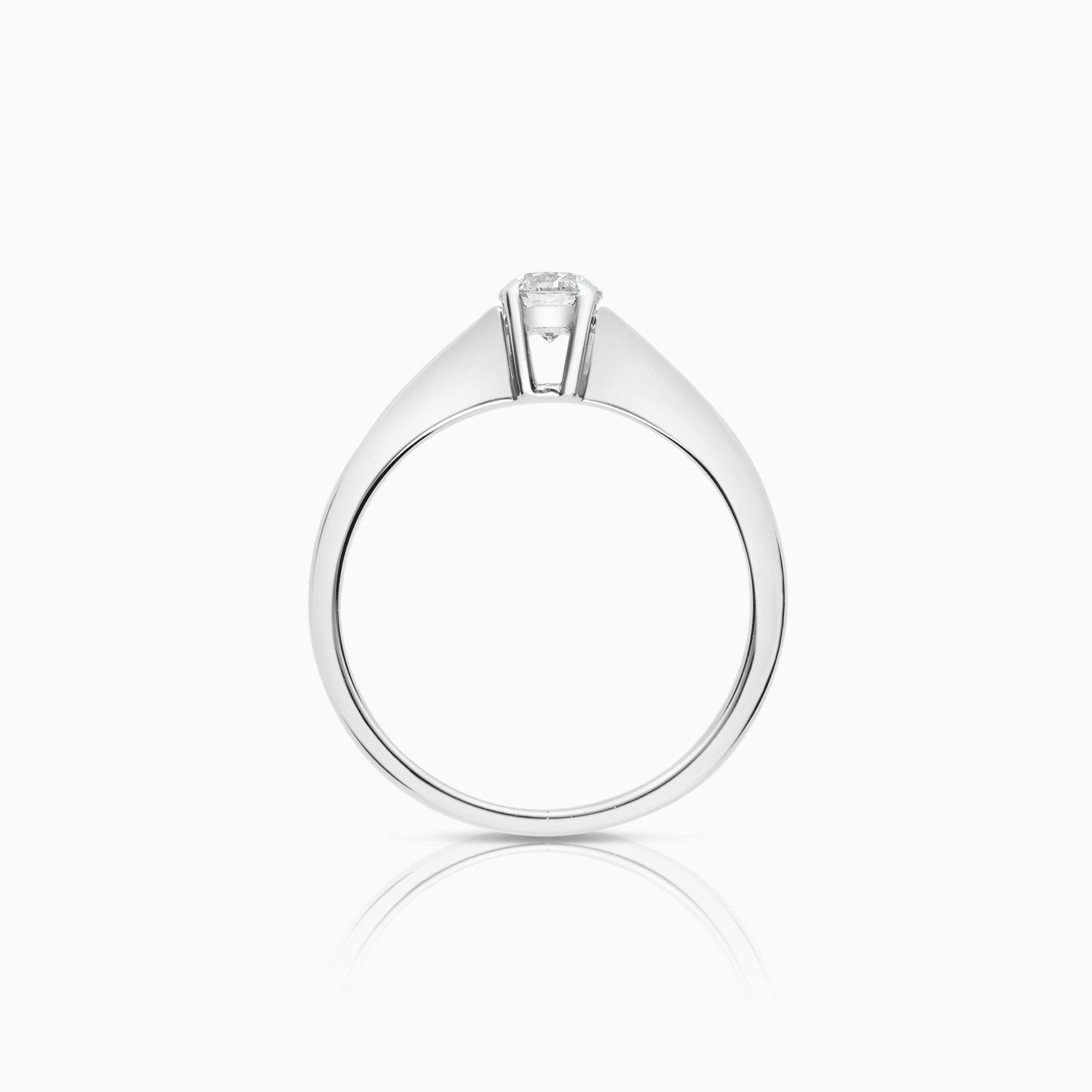 Solitaire-ring 0,27ct 18K hvitt gull