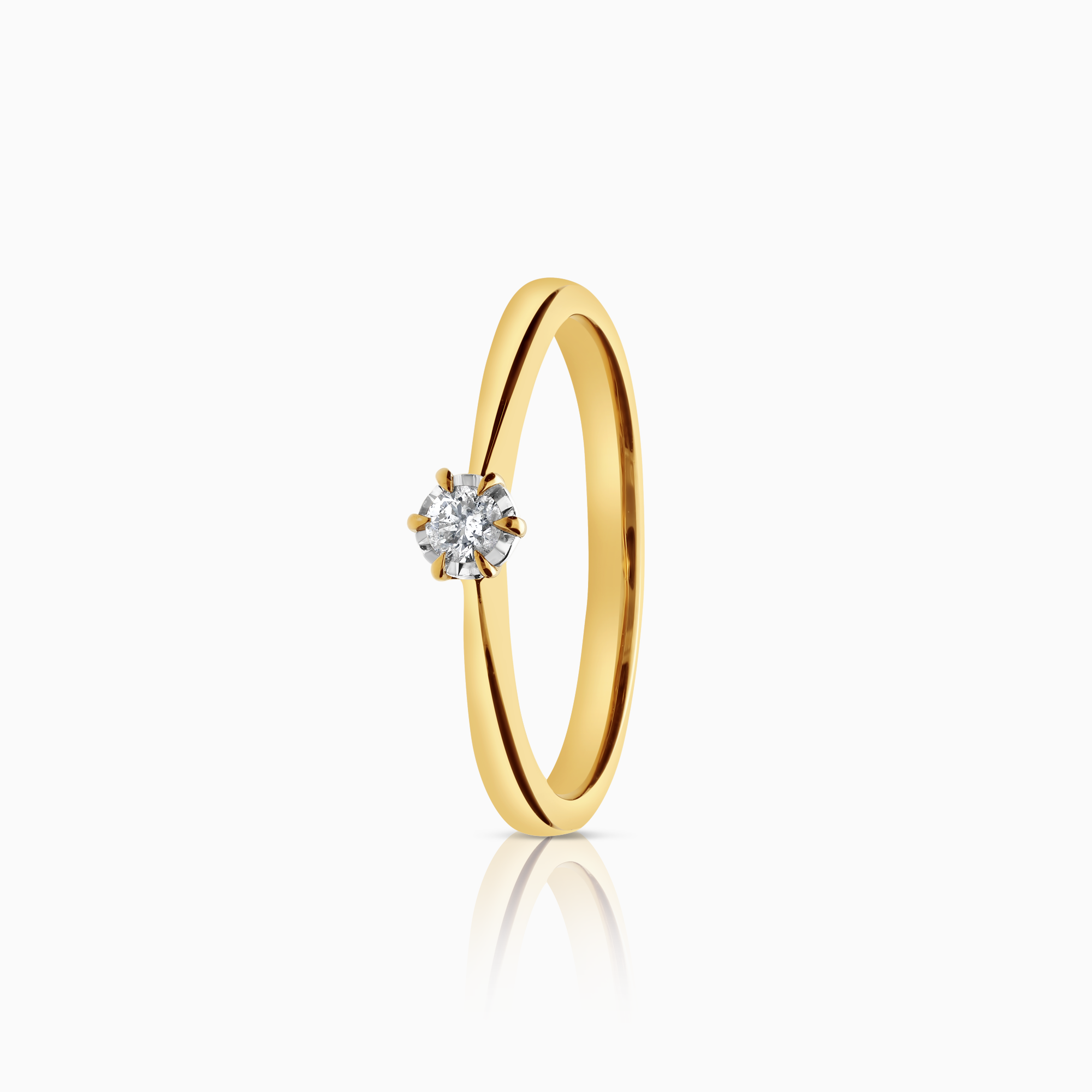 Solitärring 0,06ct 18K guld