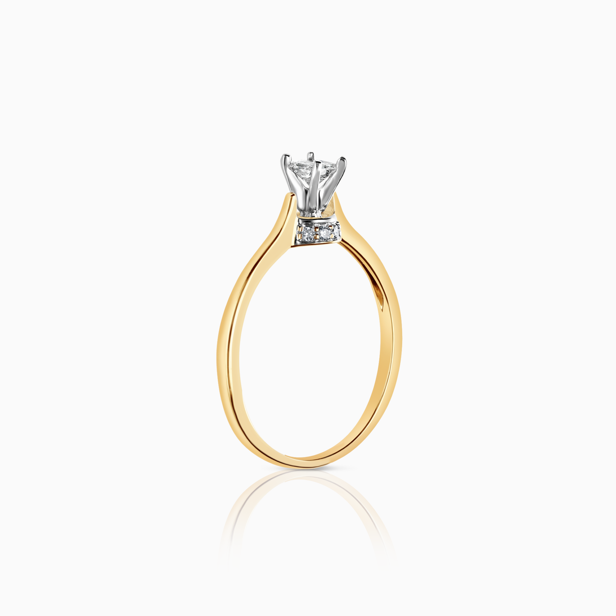 Solitaire-ring 0,28ct 14K gull