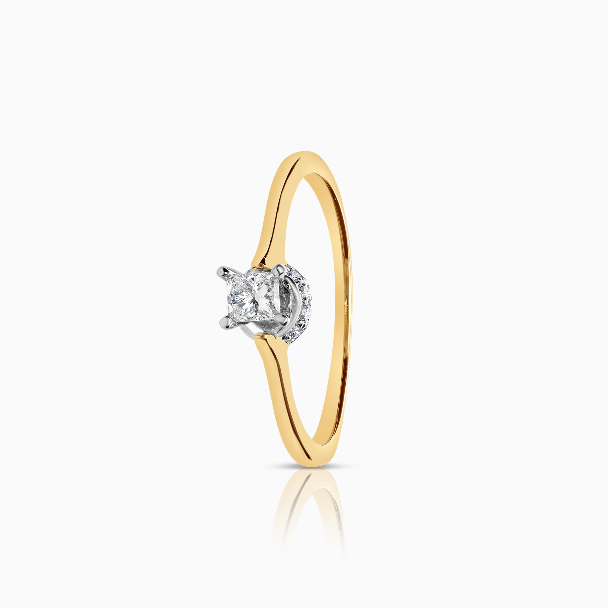 Solitaire-ring 0,28ct 14K gull