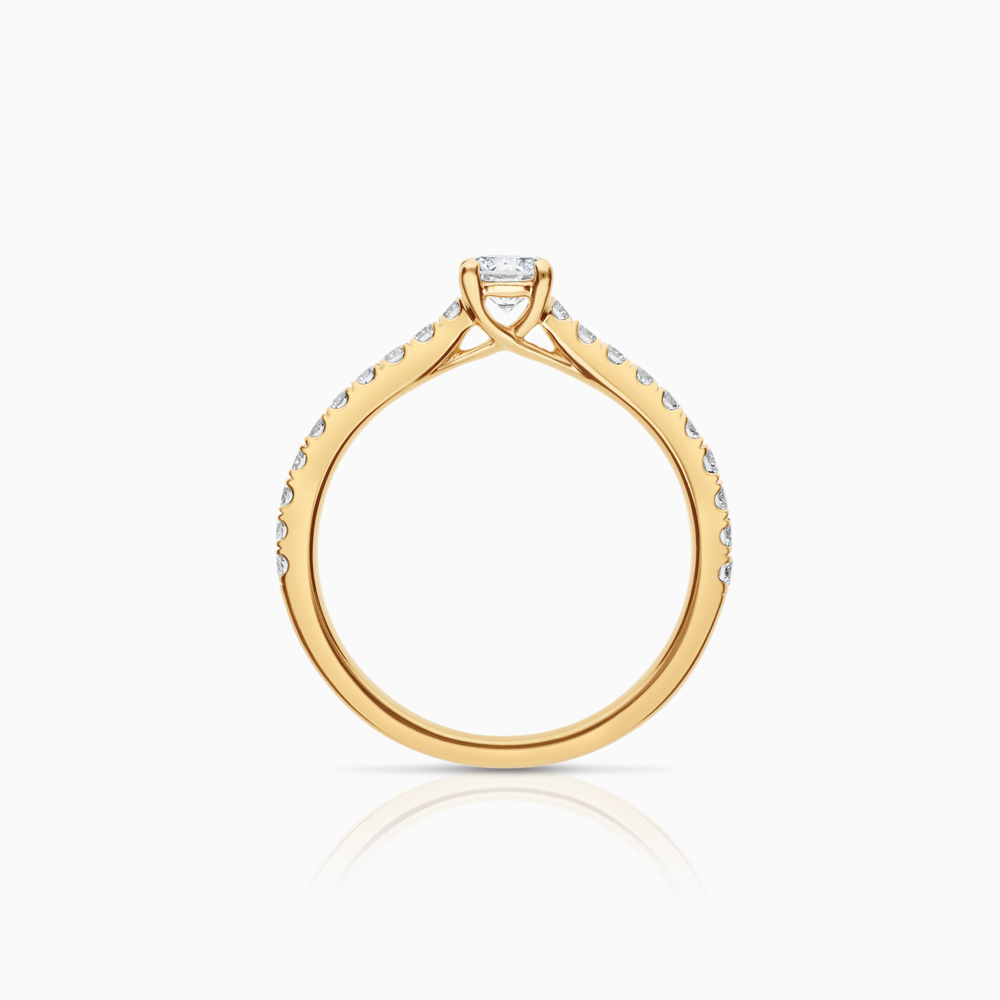 Side Stone Ring 0.55ct 18K Gold