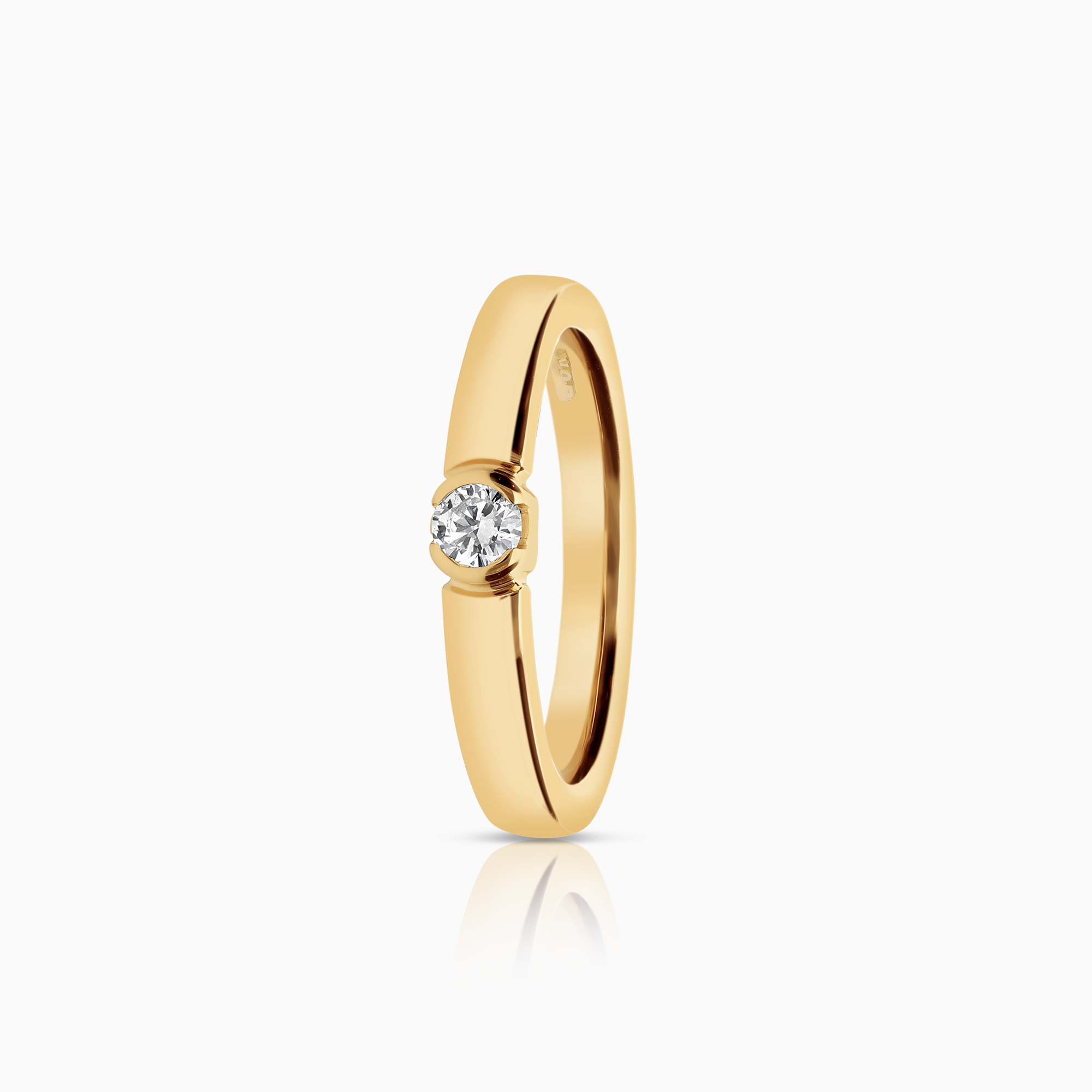 Solitärring 0,12ct 18K guld