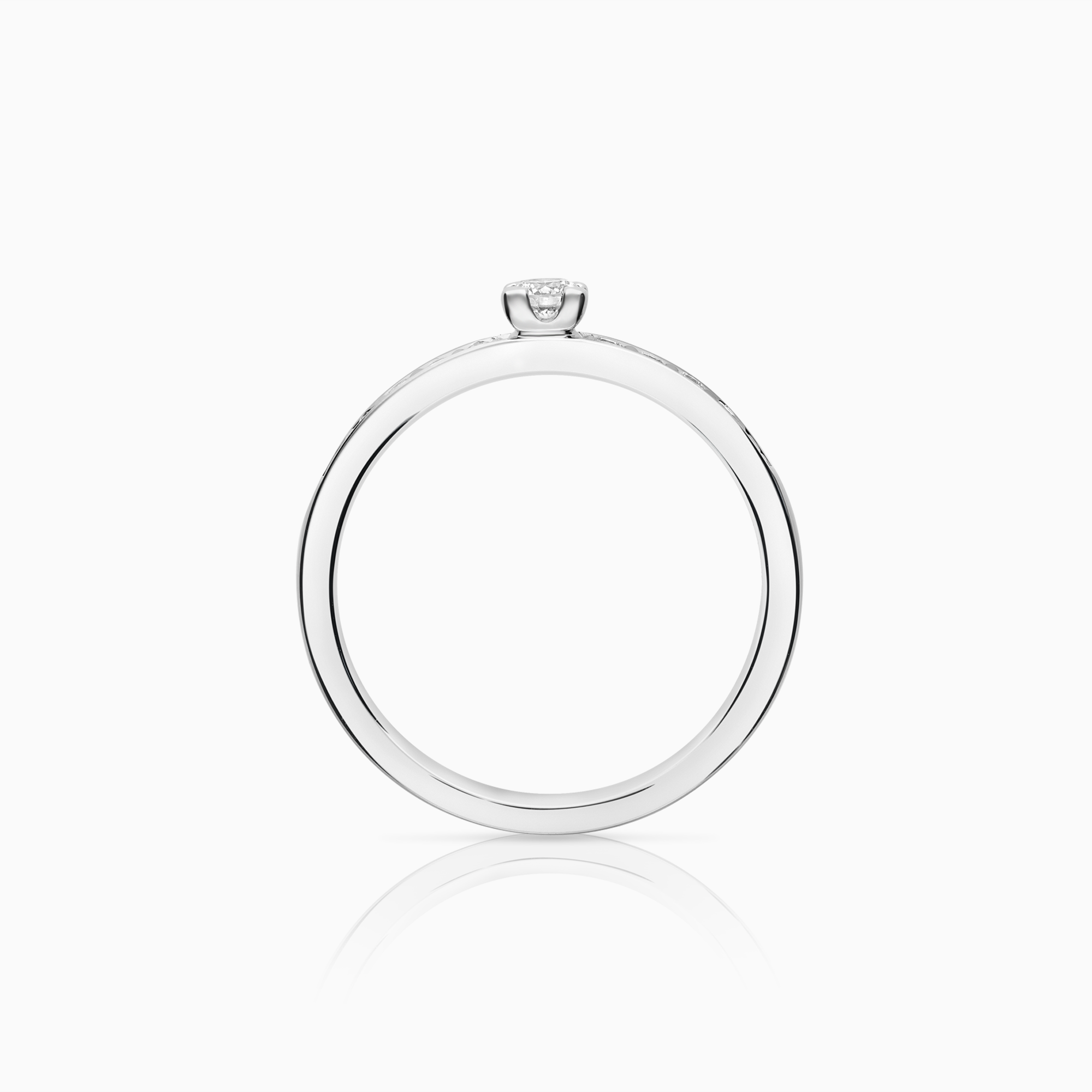 Sidostensring 0,27ct 18K vitguld
