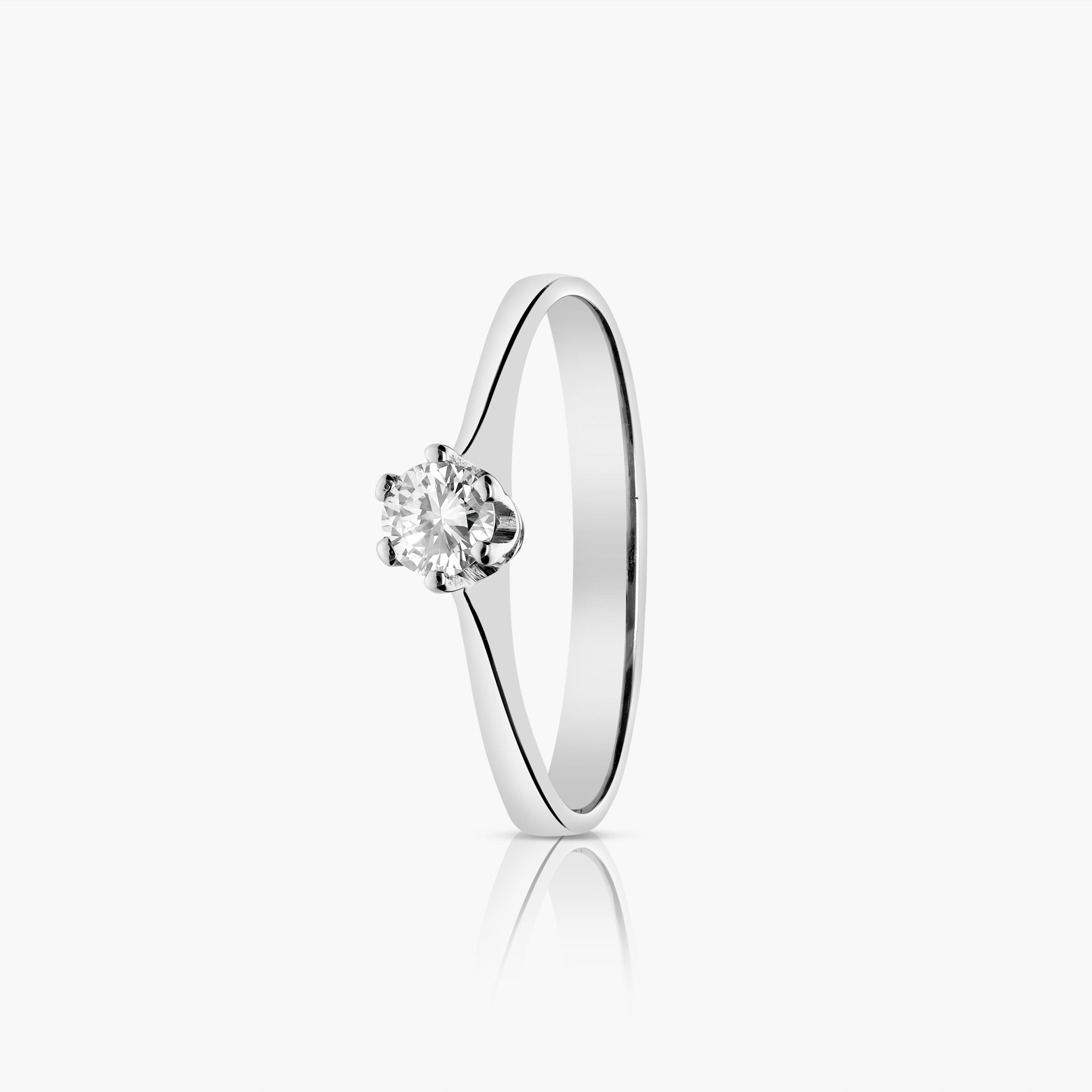 Solitärring 0,17ct 18K vitguld